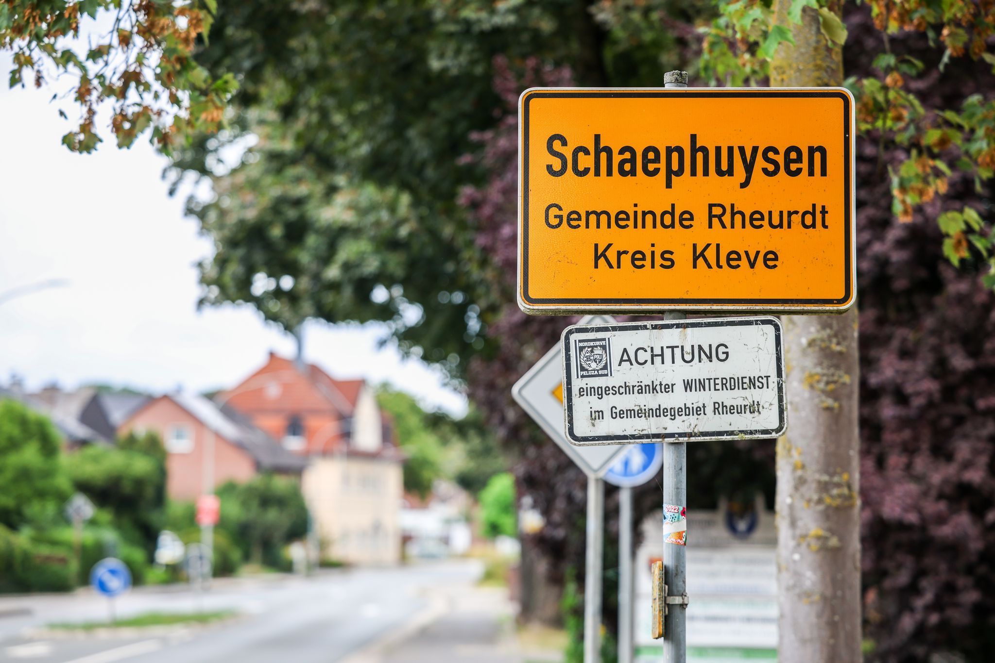 Ortsschilder am Niederrhein