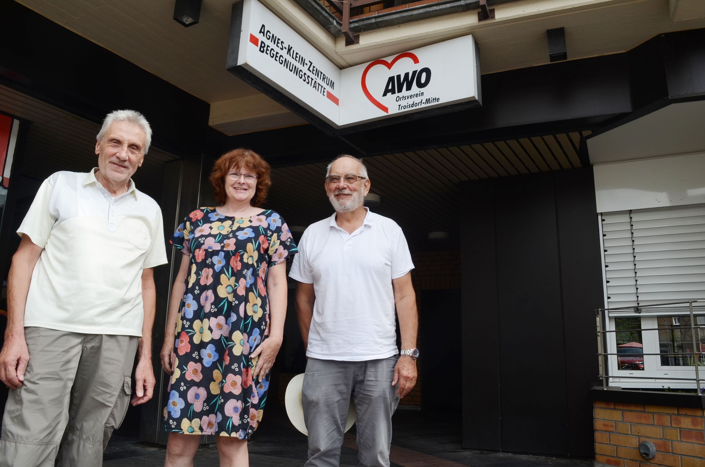 Nach der Kündigung der städtischen Zuschüsse für die Awo Troisdorf-Mitte (von links) Alfons Romberg, Gabi Jaax und Bernhard Kühne.