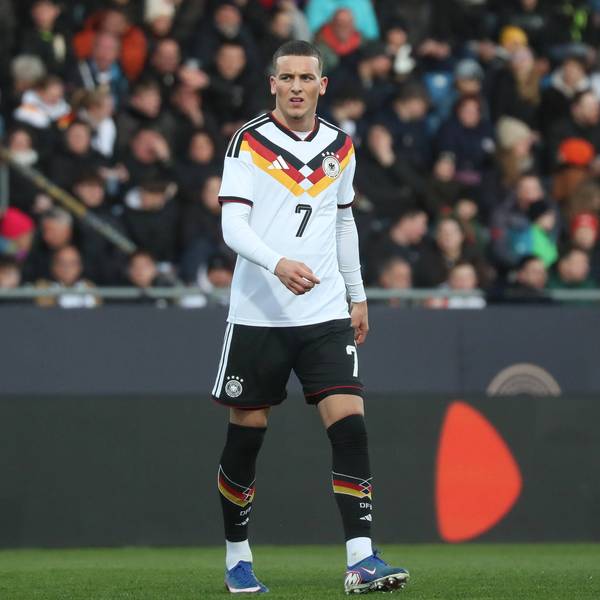 27.03.2026, xgox, Fussball - EM Qualifikation Deutschland U21, U 21 - Nordirland U21 emspor, v.l. Said El Mala Deutschland Freisteller, Einzelbild, Ganzkoerper, single frame DFL/DFB REGULATIONS PROHIBIT ANY USE OF PHOTOGRAPHS as IMAGE SEQUENCES and/or QUASI-VIDEO Braunschweig *** 27 03 2026, xgox, Football European Championship Qualification Germany U21 Northern Ireland U21 emspor, v l Said El Mala Germany clipping, single frame, full body, single frame DFL DFB REGULATIONS PROHIBIT ANY USE OF PHOTOGRAPHS as IMAGE SEQUENCES and or QUASI VIDEO Braunschweig