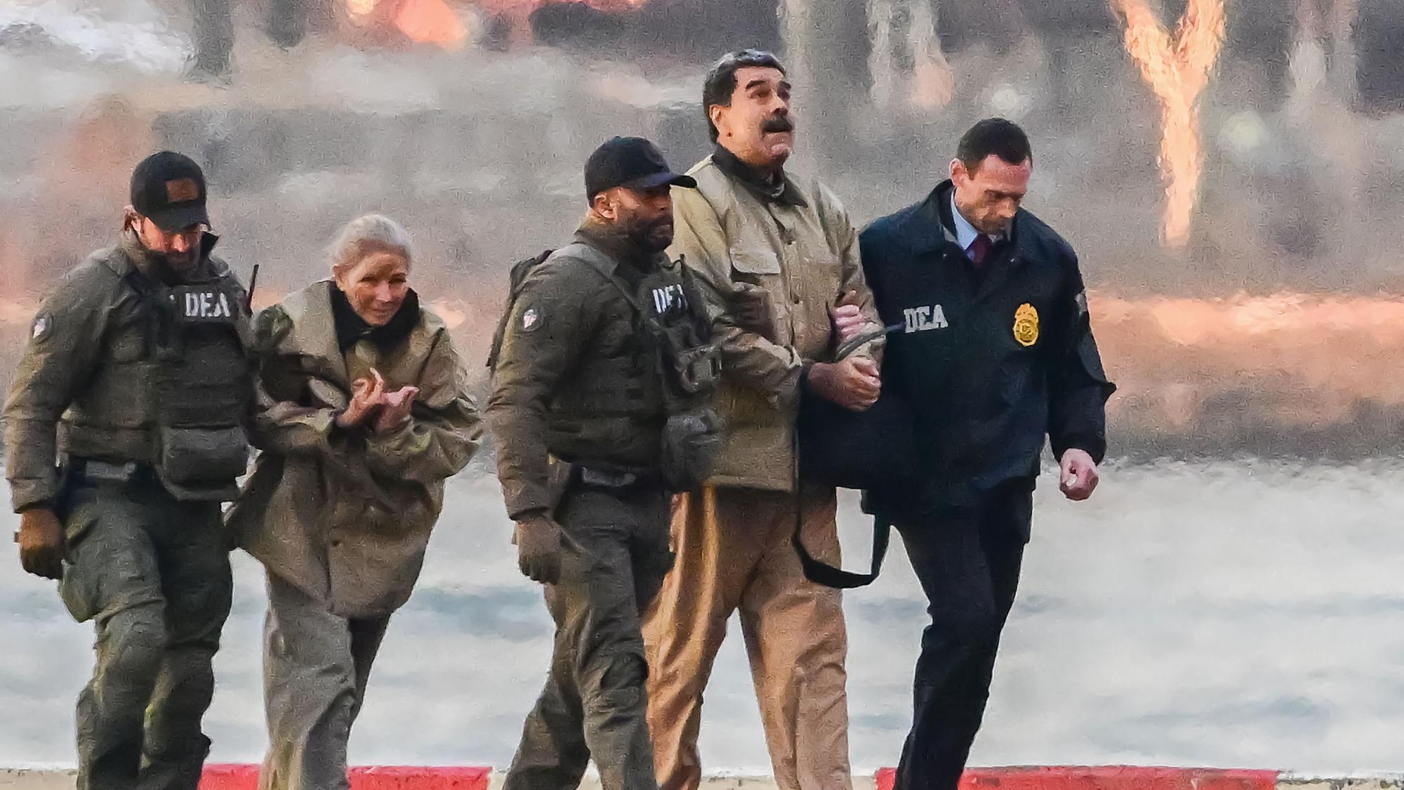 Der gefangen genommene venezolanische Präsident Nicolas Maduro im Januar in New York.