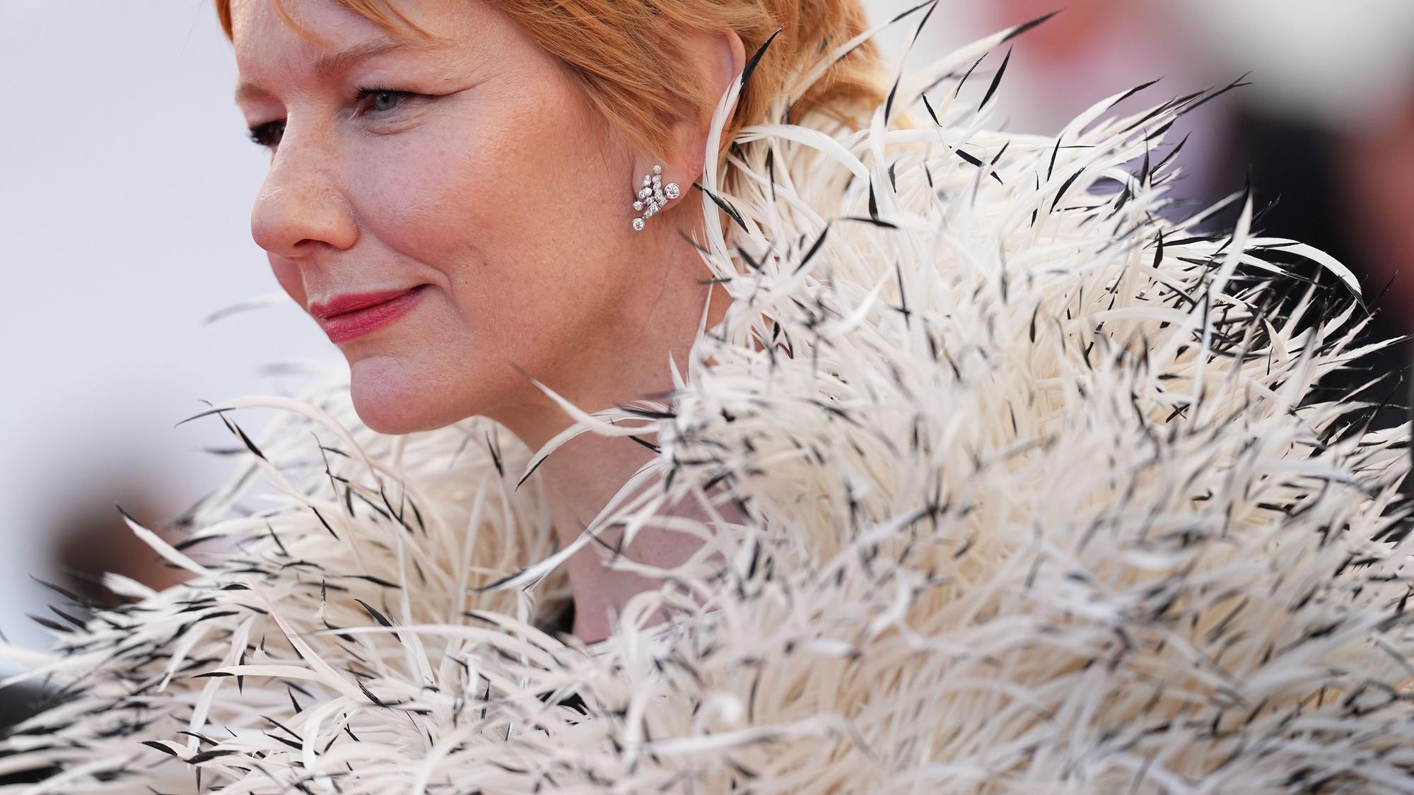 Sandra Hüller bei einem Auftritt in Cannes.