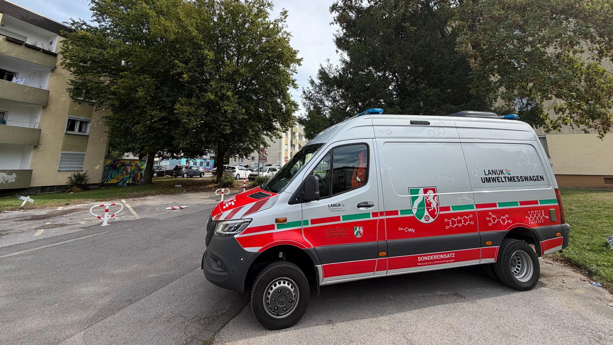 Auch das Lanuk, Landesamt für Natur, Umwelt und Klima, war am Mittwoch im Einsatz.