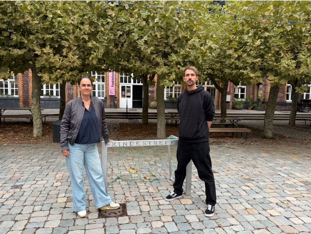 Die Geschäftsführer des Bürgerzentrums Alte Feuerwache im Agnesviertel: Gregor Kirchner und Anke Schmitz-Traoré.