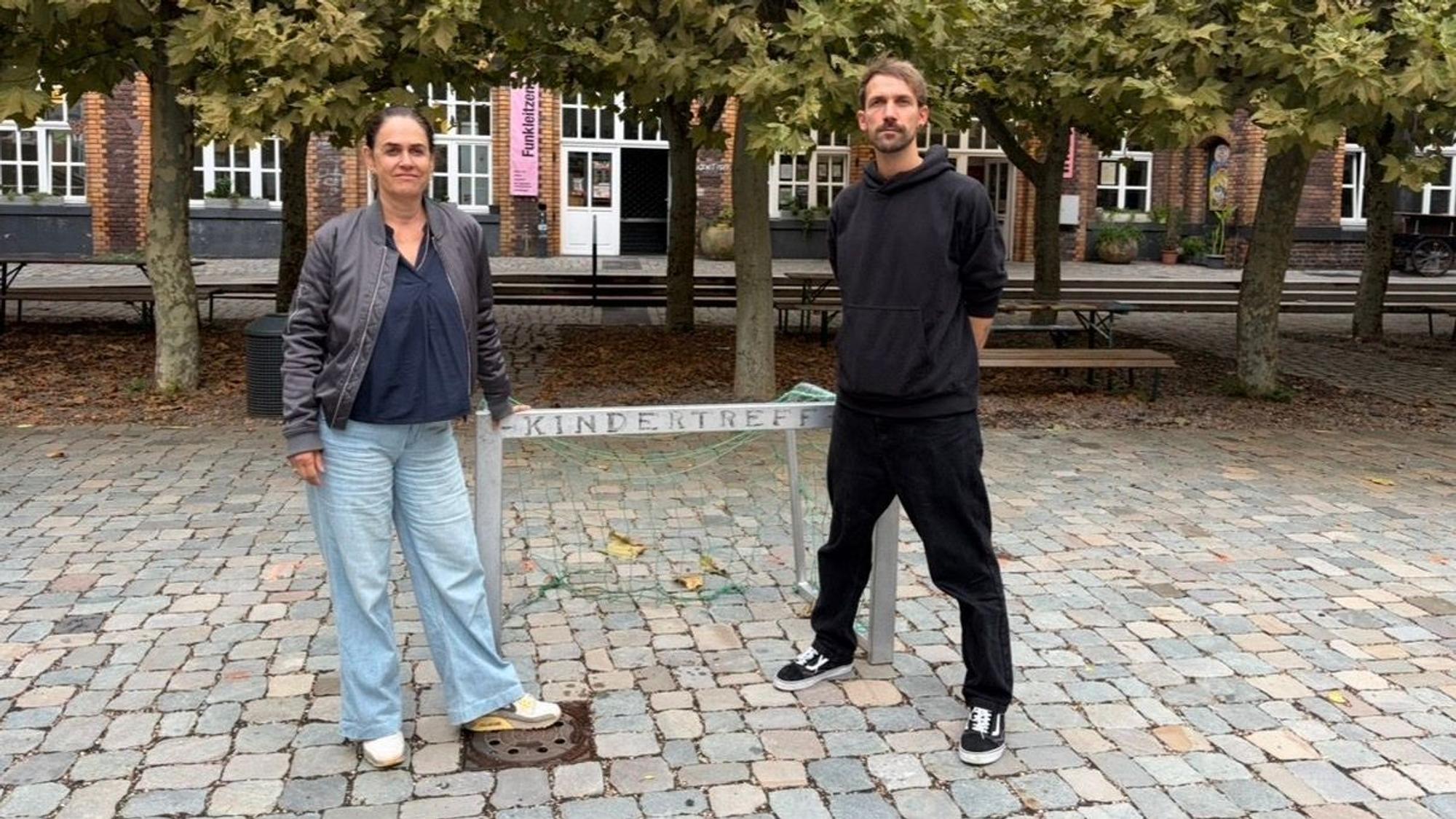 Die Geschäftsführer des Bürgerzentrums Alte Feuerwache im Agnesviertel: Gregor Kirchner und Anke Schmitz-Traoré.