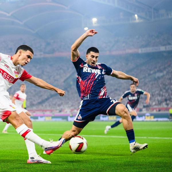 Spielszene bei Stuttgart gegen Köln.