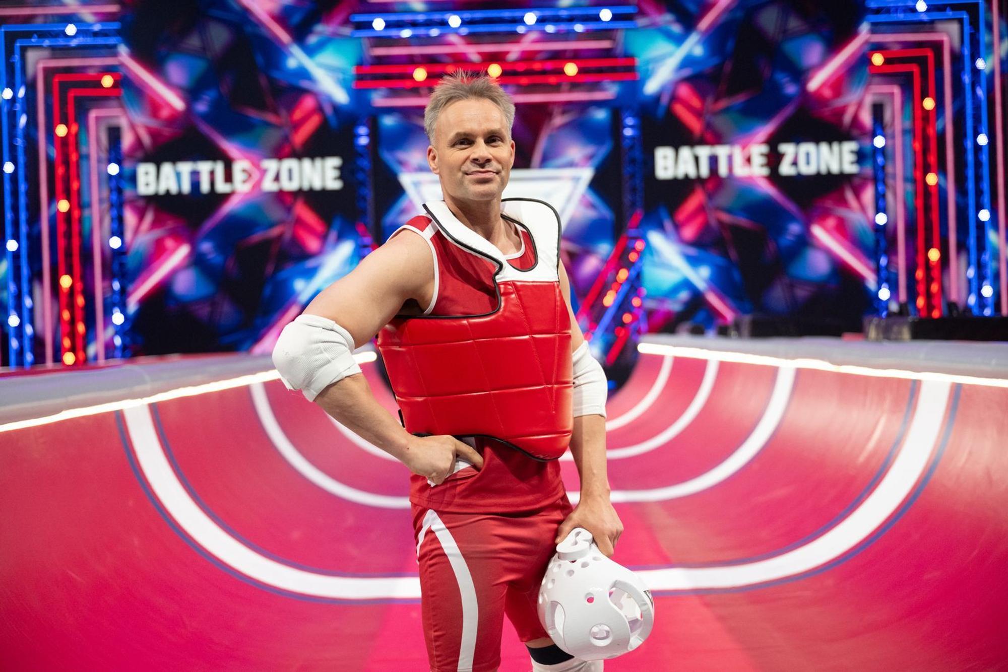 Sebastian (47) hat damals die Orignalshow „American Gladiators“ gesehen und geliebt. Für ihn wurde ein Traum wahr, als er als Kandidat gegen die Gladiators antreten durfte. (Bild: RTL/Pervin Inan-Serttas)