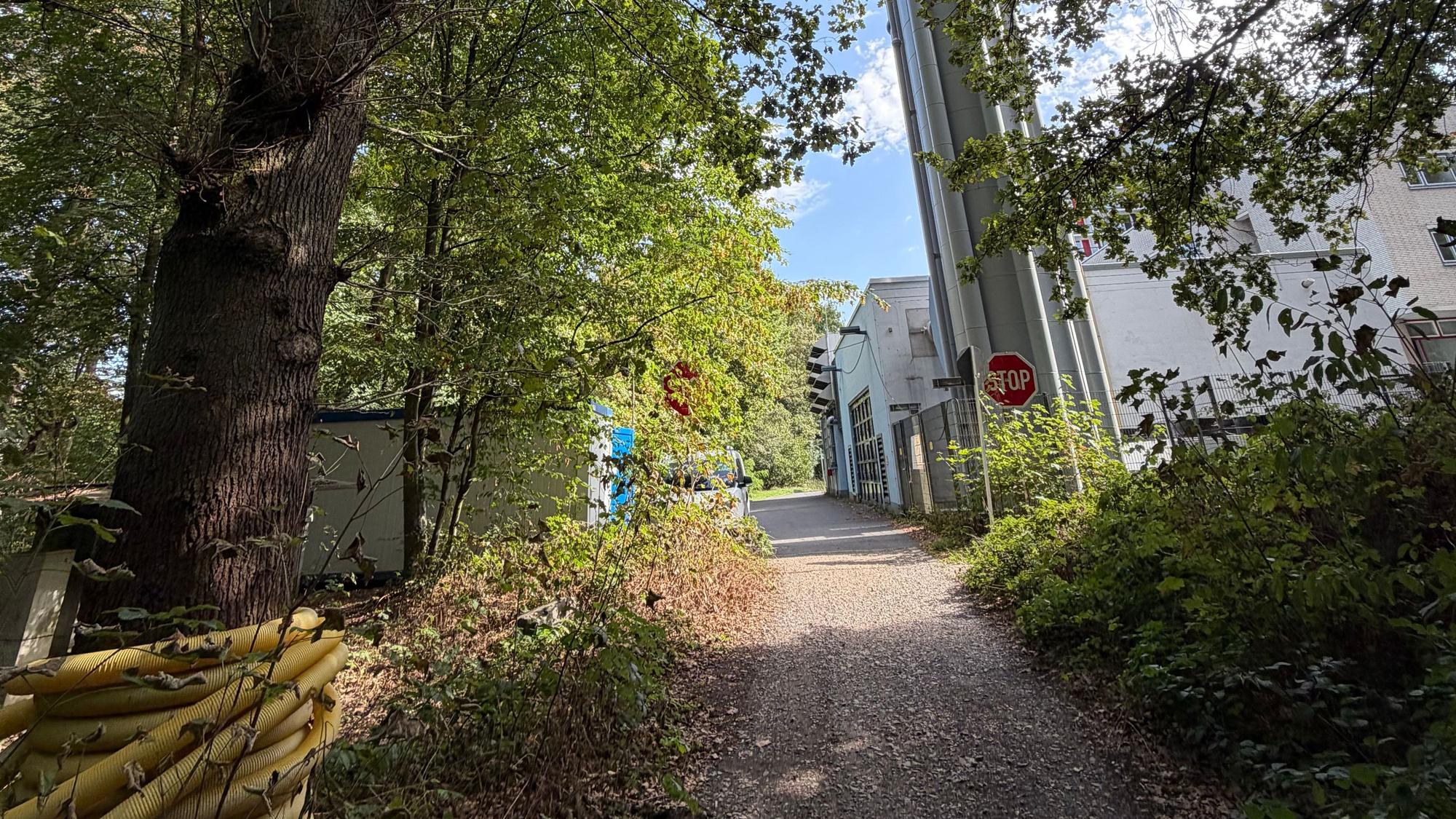 Der Beginn der Baustraße am Klinikumsgelände