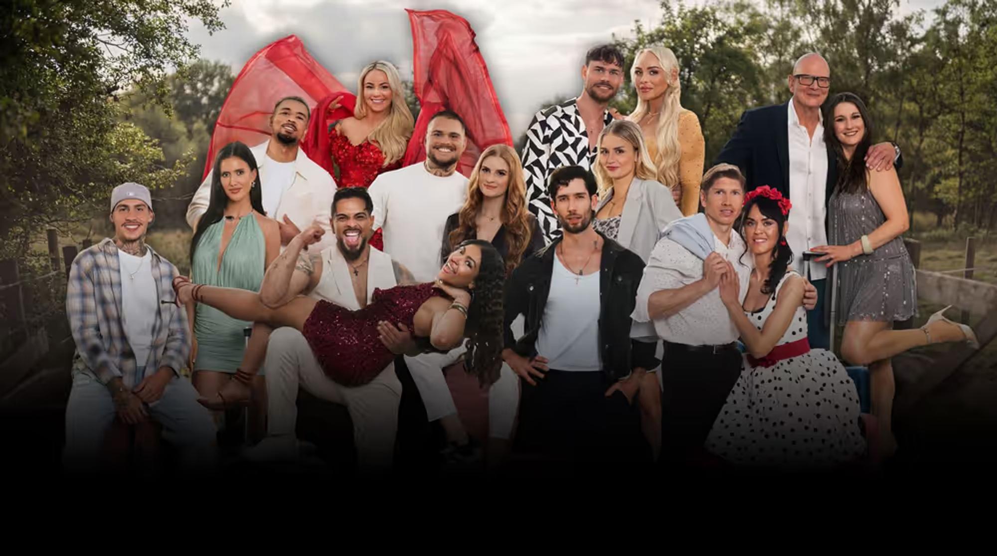Fotomontage von allen Teilnehmern der elften Staffel vom „Sommerhaus der Stars“