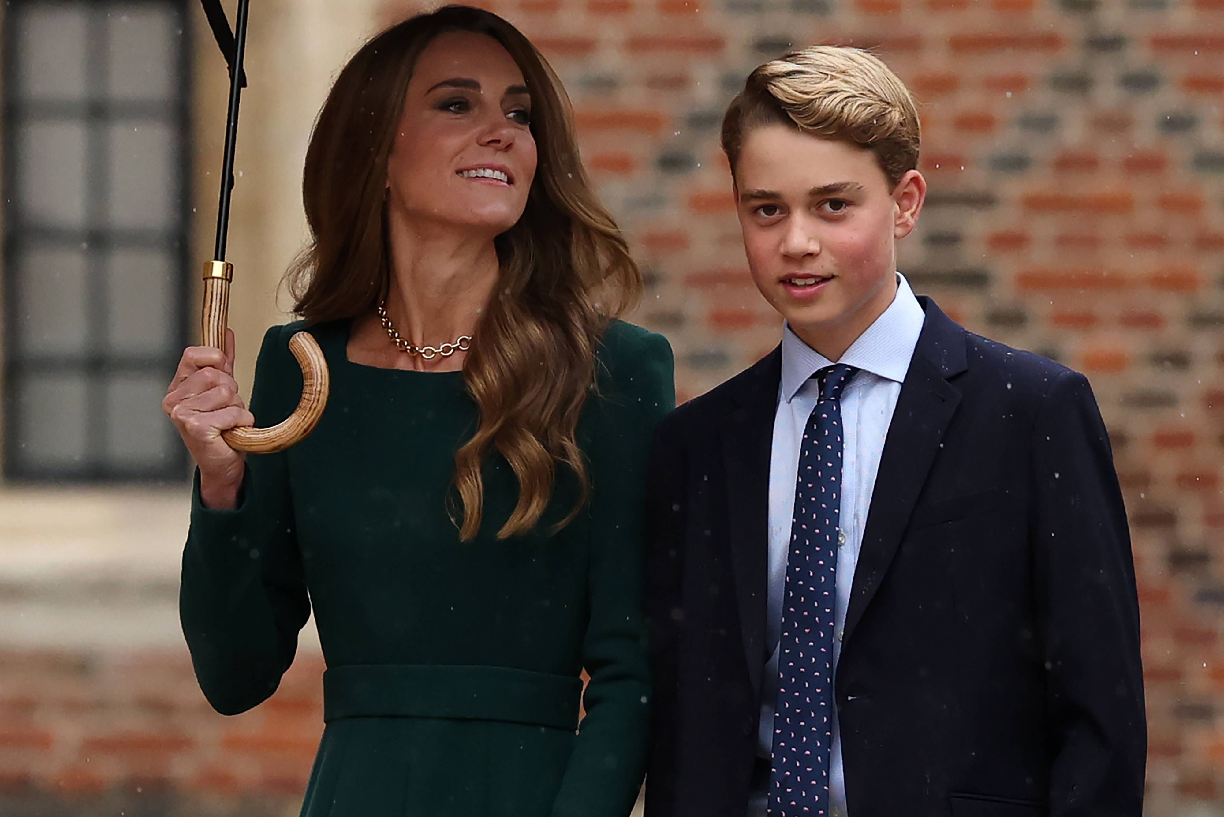 Prinzessin Kate und Prinz George in Eton.