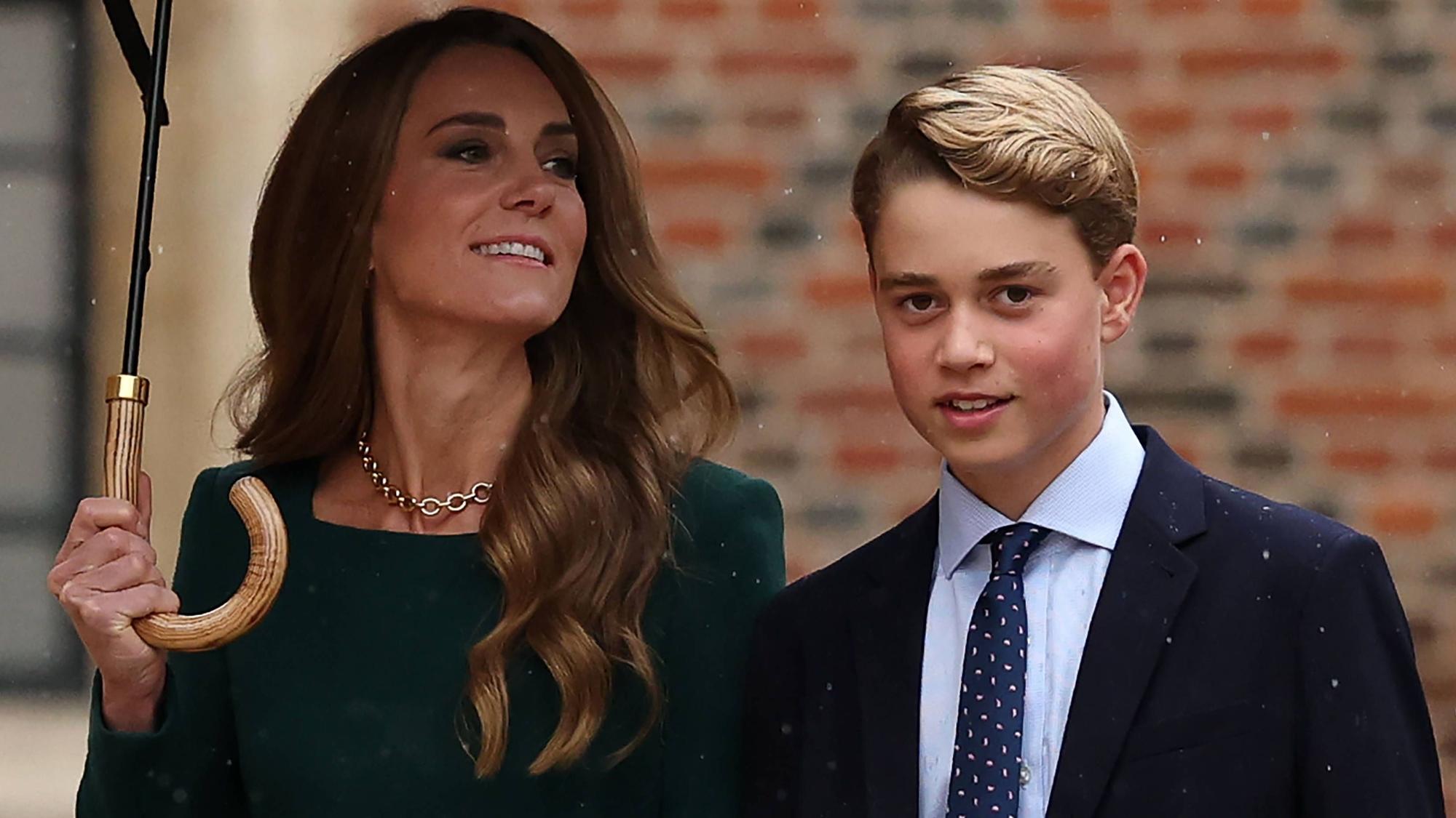 Prinzessin Kate und Prinz George in Eton.