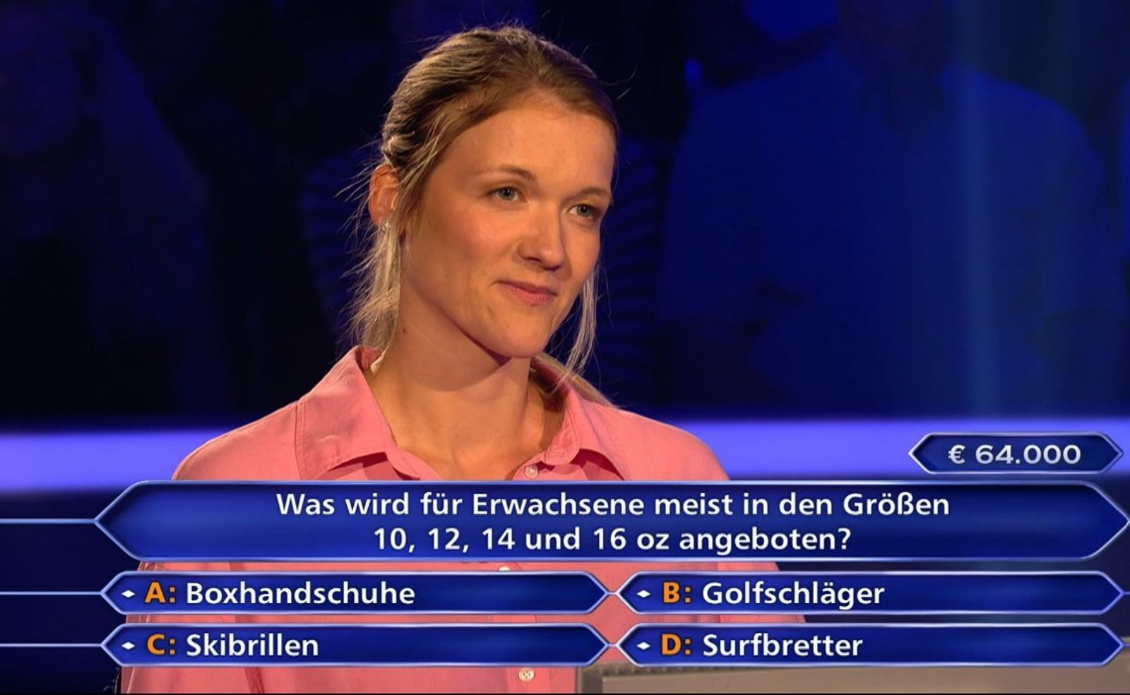 Sabrina Erifopoulos zockte sich bis zu 64.000 Euro - und bis zum Ende der Ausgabe. Sie darf in der kommenden Sendung weiterspielen. (Bild: RTL)
