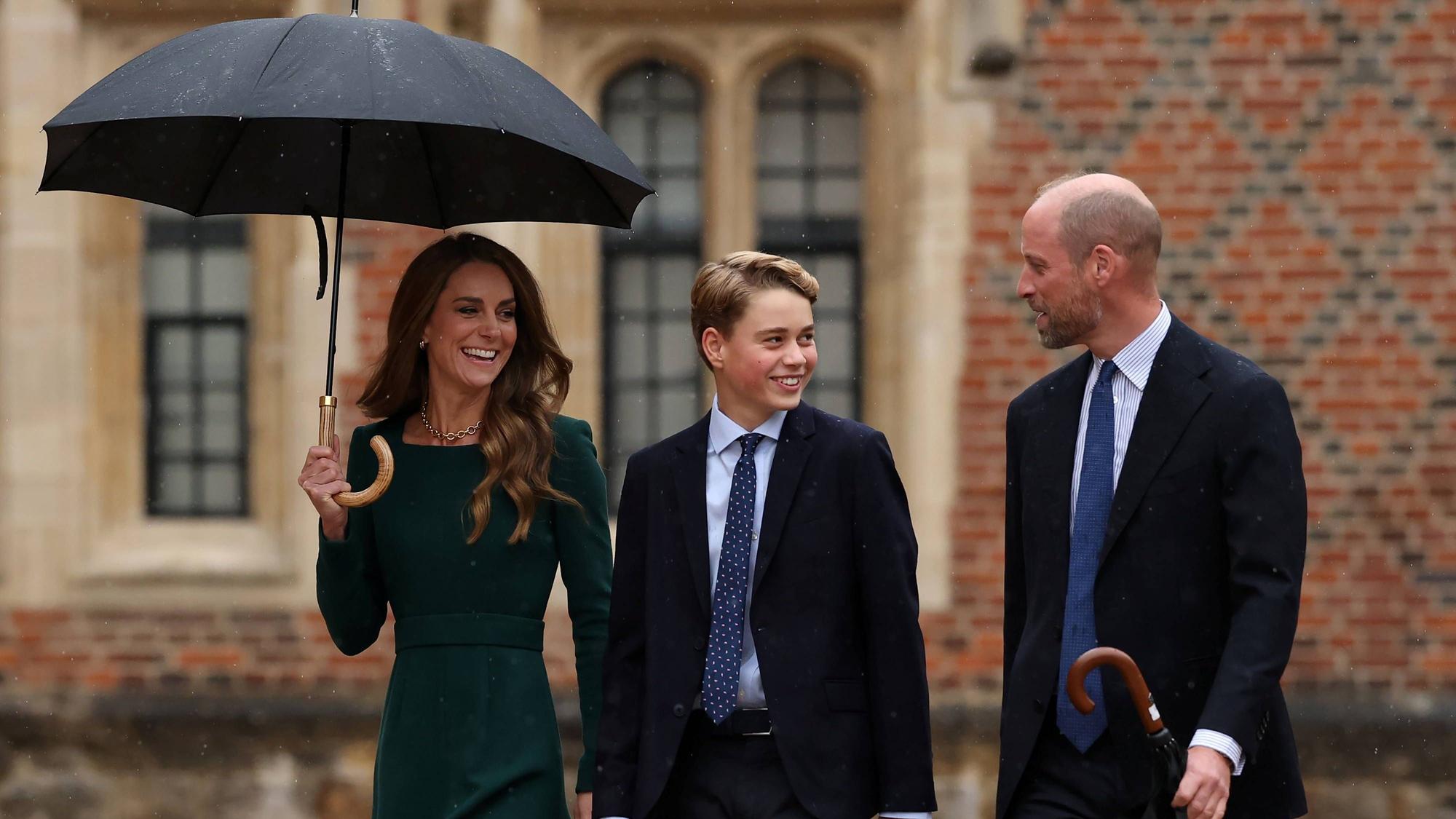 Prinzessin Kate und Prinz William begleiten Prinz George am ersten Schultag.