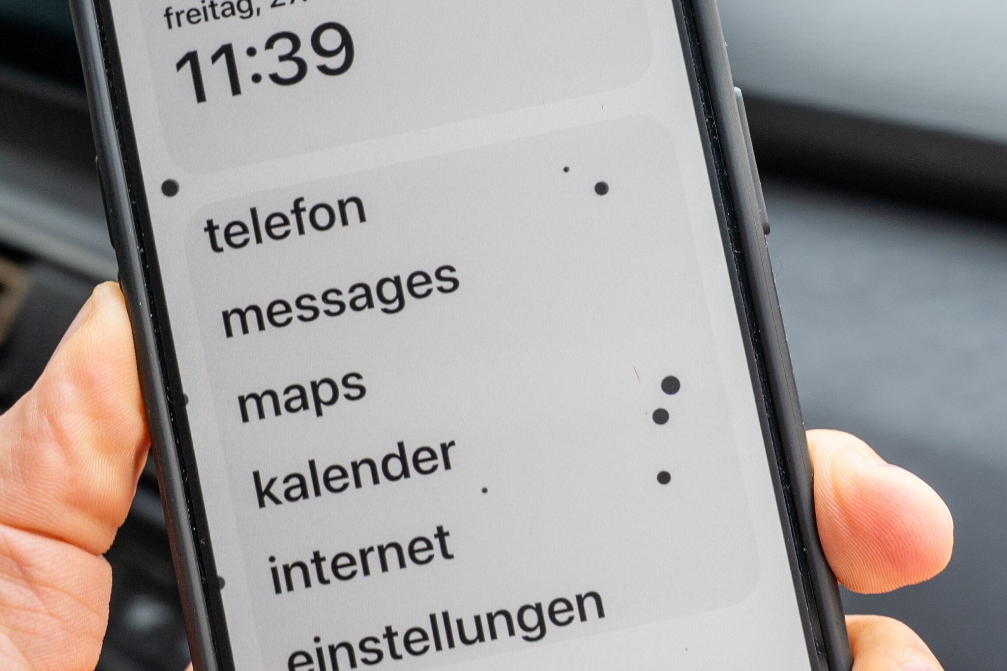 „Fahrzeug-Bewegungshinweise“ auf einem iPhone
