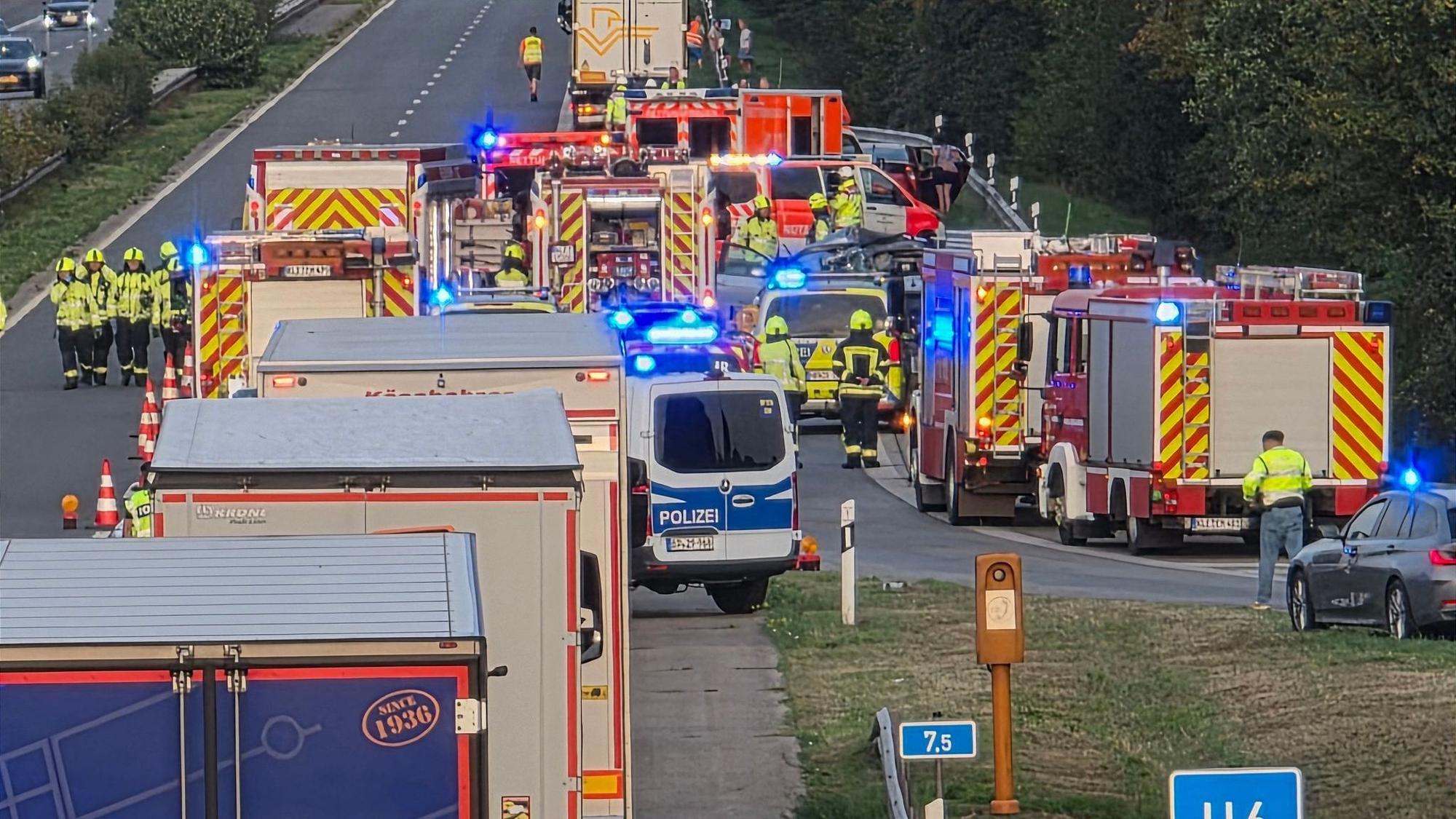 Schwerer Unfall auf der A3 bei Emmerich