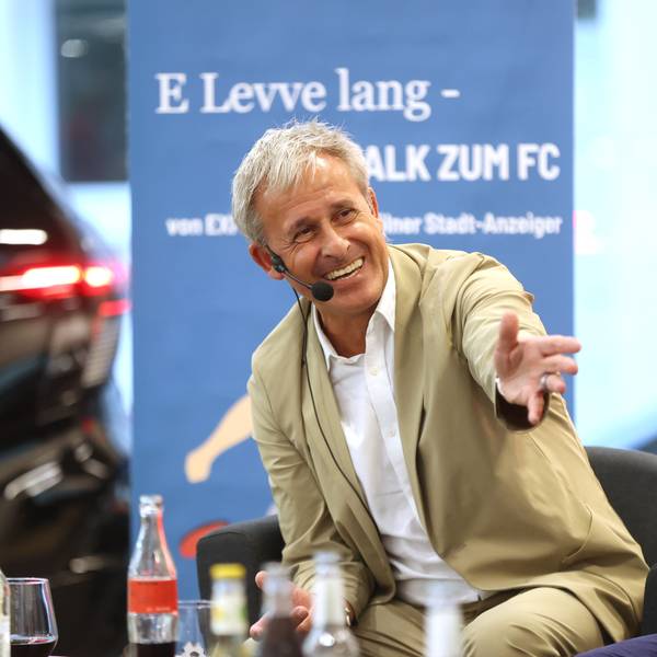 08.09.2026. Köln: FC-Talk am Abend mit Weltmeister Pierre Littbarski, FC-Geschäftsführer Thomas Kessler und Ex-FC-Kaderplaner Jörg Jakobs. Foto: Martina Goyert