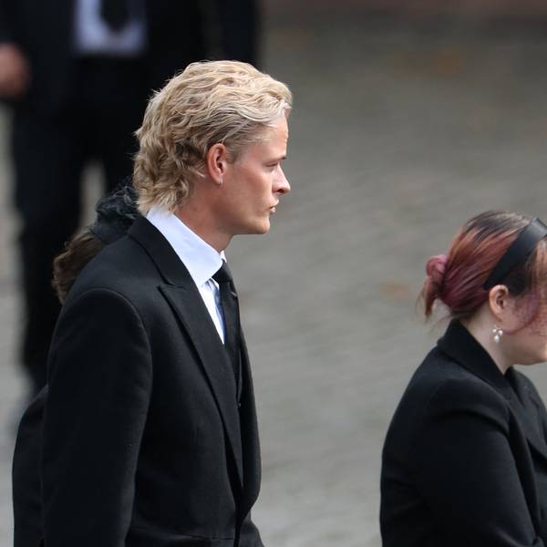 Marius Borg Høiby, Sohn von Königin Mette-Marit von Norwegen, trifft zur Trauerfeier für den verstorbenen König Harald V. vor der Kathedrale in Oslo ein.
