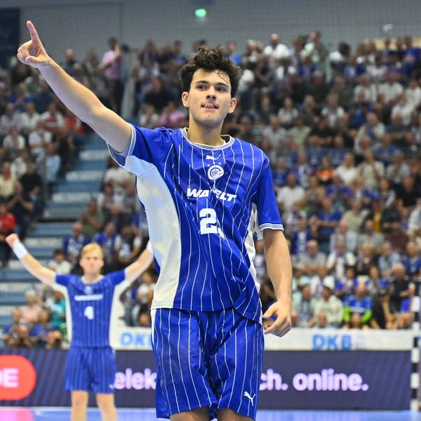 Nikola Roganović beim Spiel gegen die MT Melsungen in der Schwalbe-Arena.