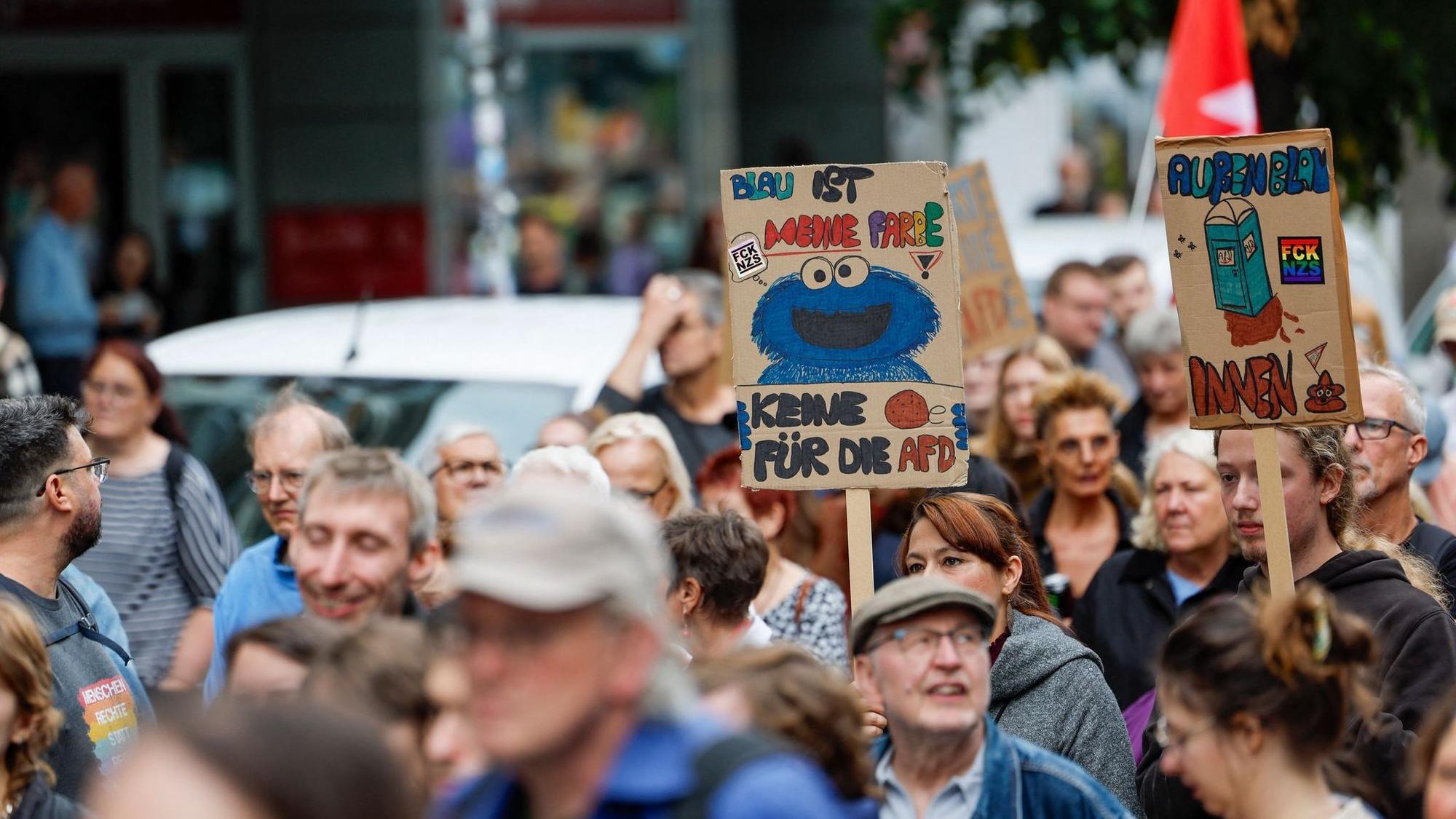 Demonstration gegen die AfD in Düsseldorf
