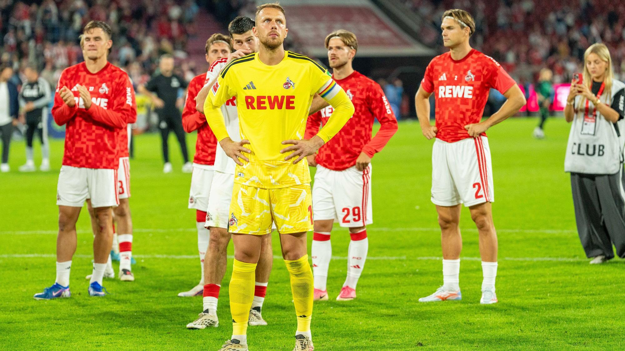 Thijs Dalinga 1.FC Koeln, 27, 24koe, Marvin Schwaebe 1.FC Koeln, 01, Jan Thielmann 1.FC Koeln, 29, Joel Schmied 1.FC Koeln, 02 1.FC Köln vs. SV Werder Bremen, Fussball, Bundesliga, 3.Spieltag, Saison 2026/27, 12.09.2026, DFL REGULATIONS PROHIBIT ANY USE OF PHOTOGRAPHS AS IMAGE SEQUENCES AND OR QUASI-VIDEO, 1.FC Köln vs. SV Werder Bremen, Fussball, Bundesliga, 3.Spieltag, Saison 2026/27, 12.09.2026 Köln *** Thijs Dalinga 1 FC Cologne, 27, 24koe, Marvin Schwaebe 1 FC Cologne, 01, Jan Thielmann 1 FC Cologne, 29, Joel Schmied 1 FC Cologne, 02 1 FC Cologne vs. SV Werder Bremen, Soccer, Bundesliga, Matchday 3, 202627 Season, December 9, 2026, DFL regulations prohibit any use of photographs as image sequences and/or quasi-video, 1. FC Köln vs. SV Werder Bremen, Soccer, Bundesliga, Matchday 3, 202627 Season, September 12, 2026, Cologne Copyright: xEibner-Pressefoto/LukasxBaldygax EP_LBA