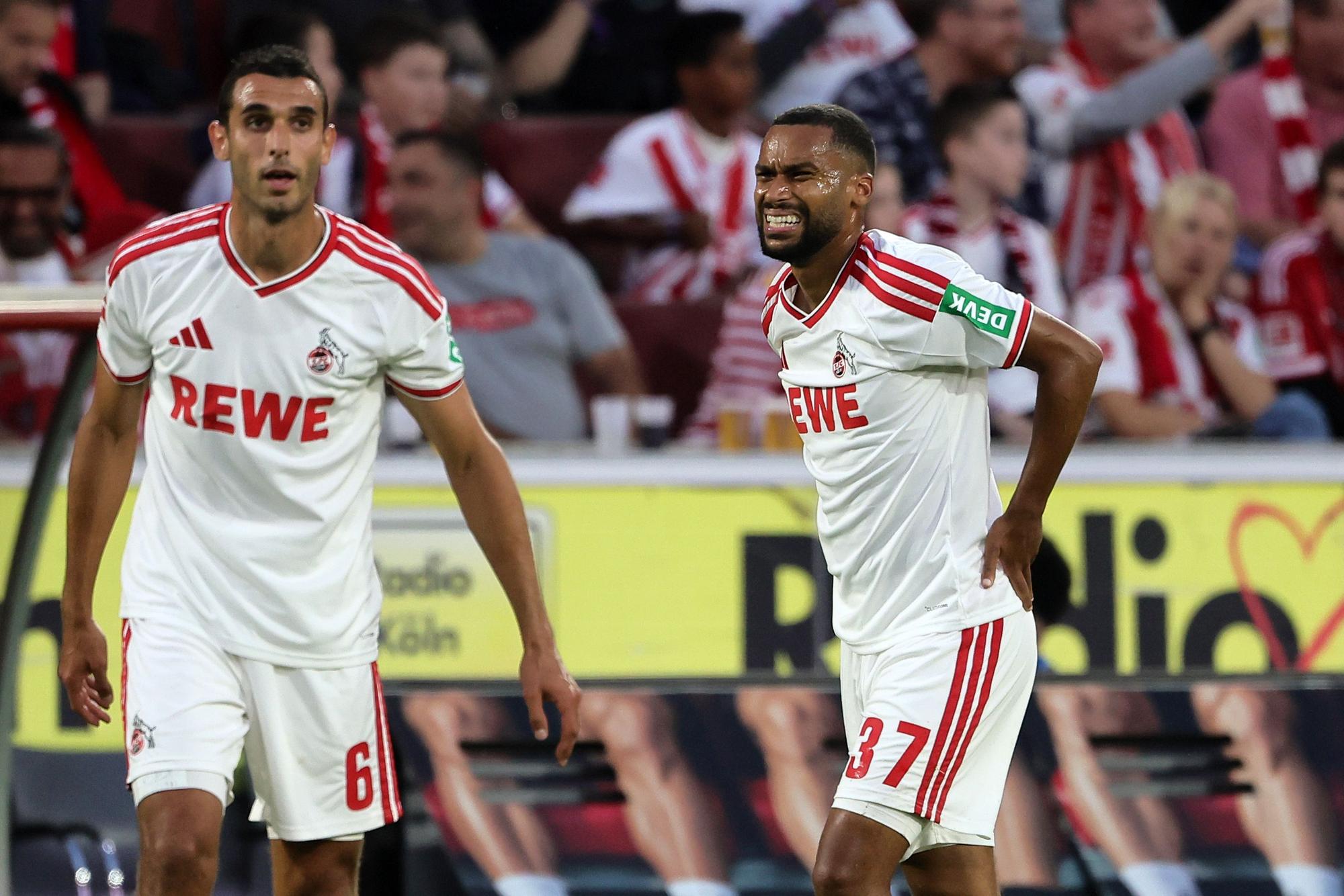 1. FC Köln vs. Werder Bremen, 3. Spieltag, 12.09.2026, 18.30 Uhr, von links: Ellyes Skhiri, Linton Maina (1. FC Köln), Bild: Herbert Bucco
