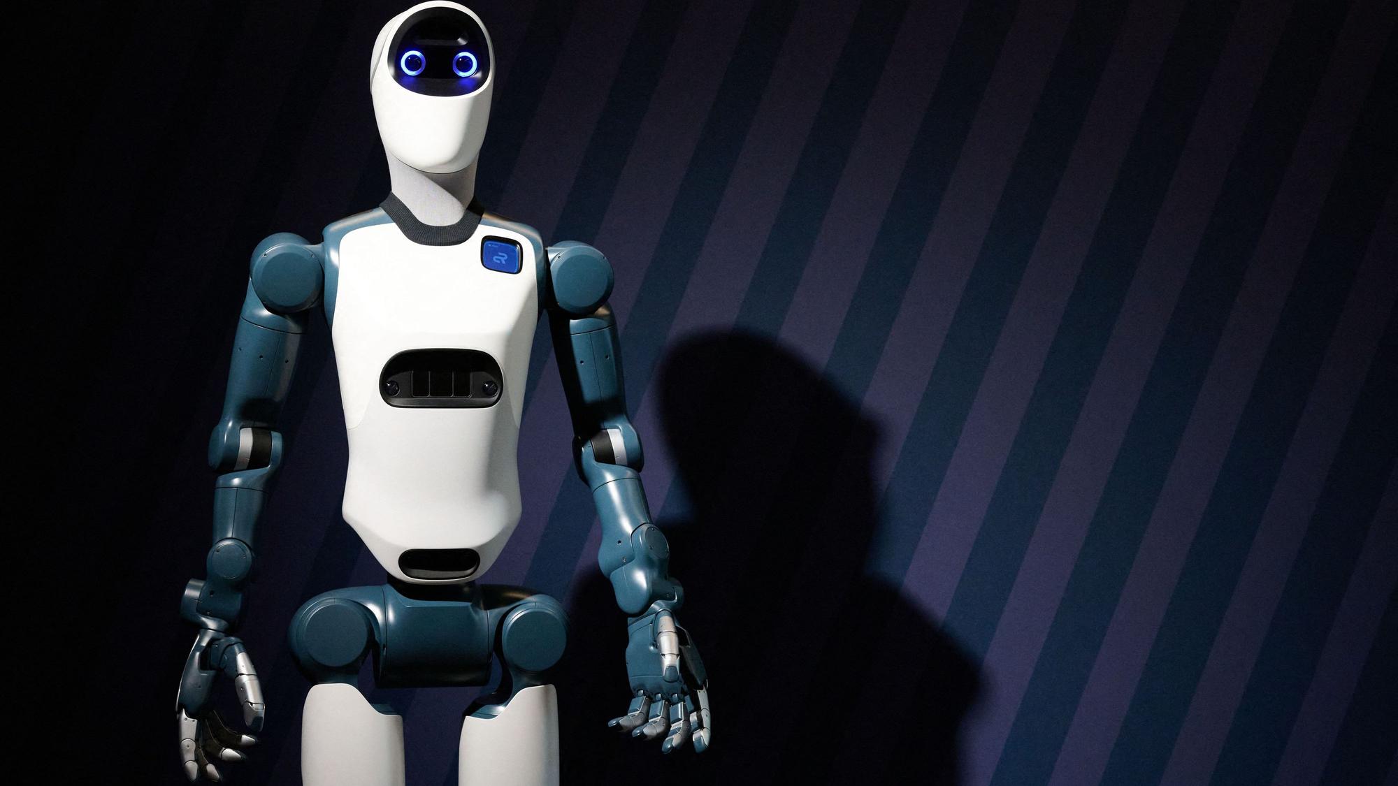 14.09.2026, Bayern, München: Der humanoiden Roboter „Agile ONE“ ist bei einem Pressetermin in der Firmenzentrale von Agile Robots zu sehen. Foto: Sven Hoppe/dpa +++ dpa-Bildfunk +++