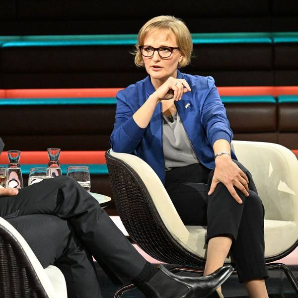 Ist die Regierungskrise eine „Riesenchance“ für die Grünen? Dieser These widersprach Parteivorsitzende Franziska Brantner vehement. (Bild: ZDF/Cornelia Lehmann)