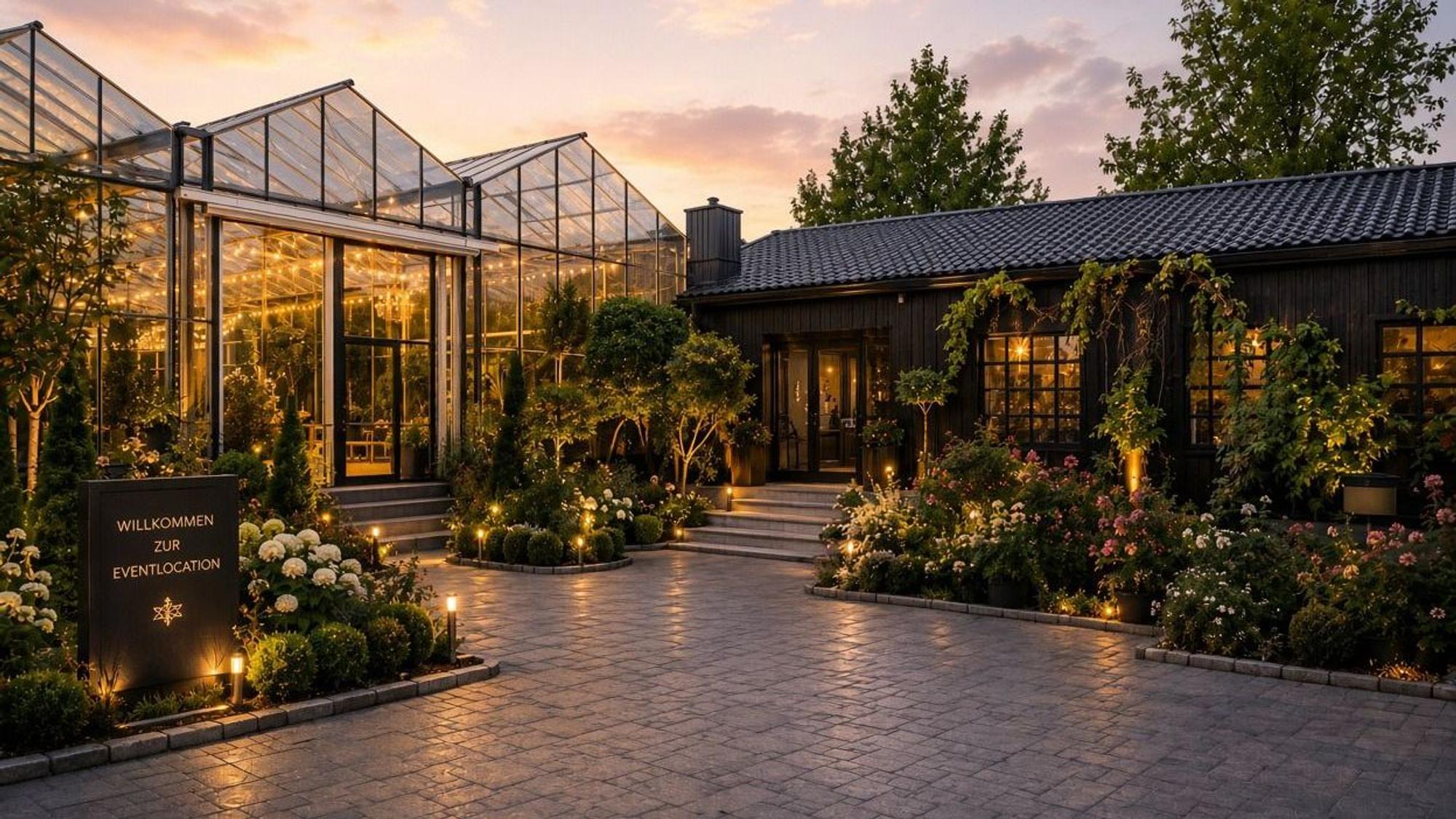 So stellen sich der Investor Denis Lutz-Fröse und der Architekt Artur Grunau den Zugang zur neuen Eventlocation in Waldbröl-Hermesdorf vor.