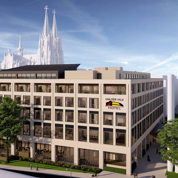 Diese Visualisierung zeigt, wie das neue Hotel aussehen soll.