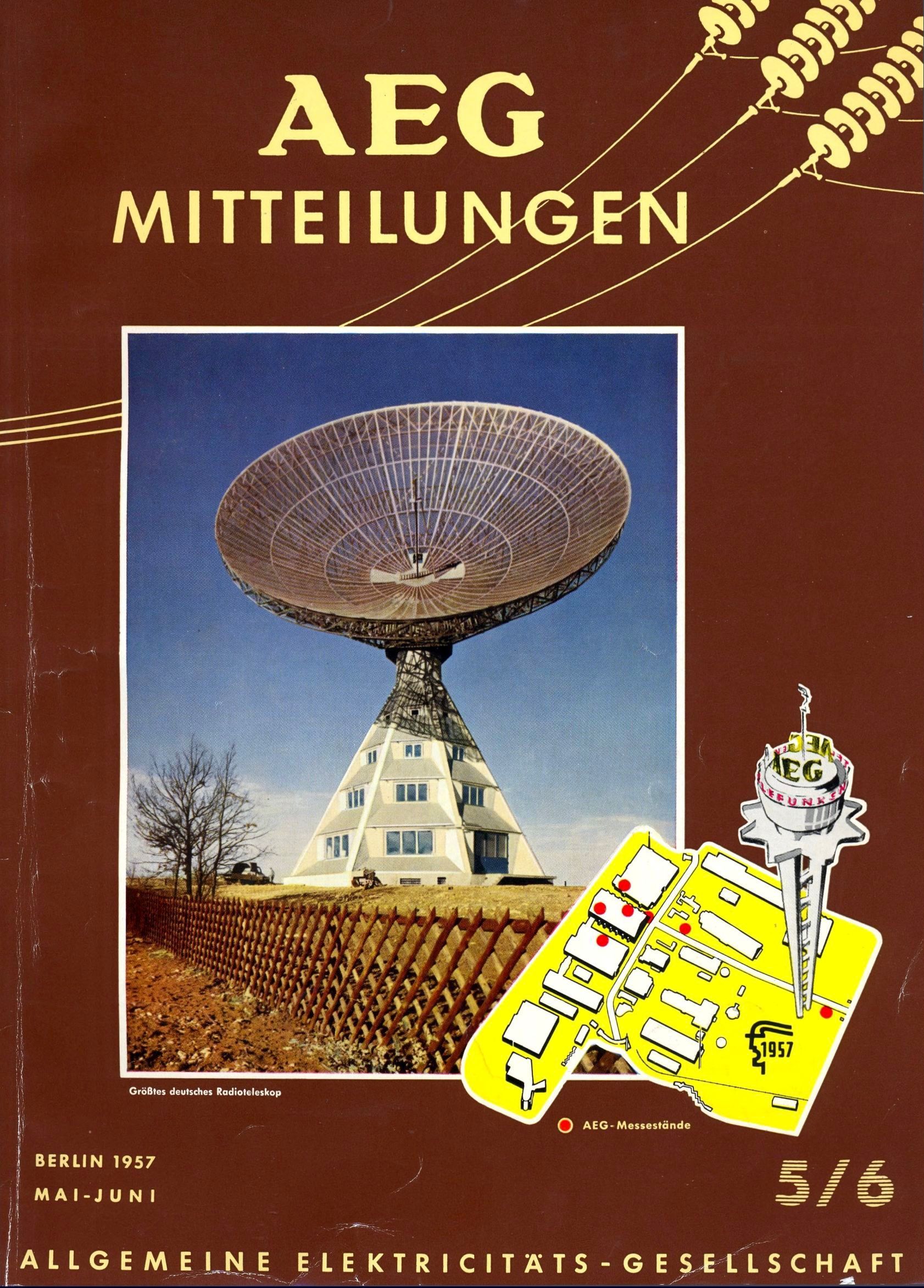 Der Stockert ist auf der Titelseite der AEG-Mitteilungen abgebildet.