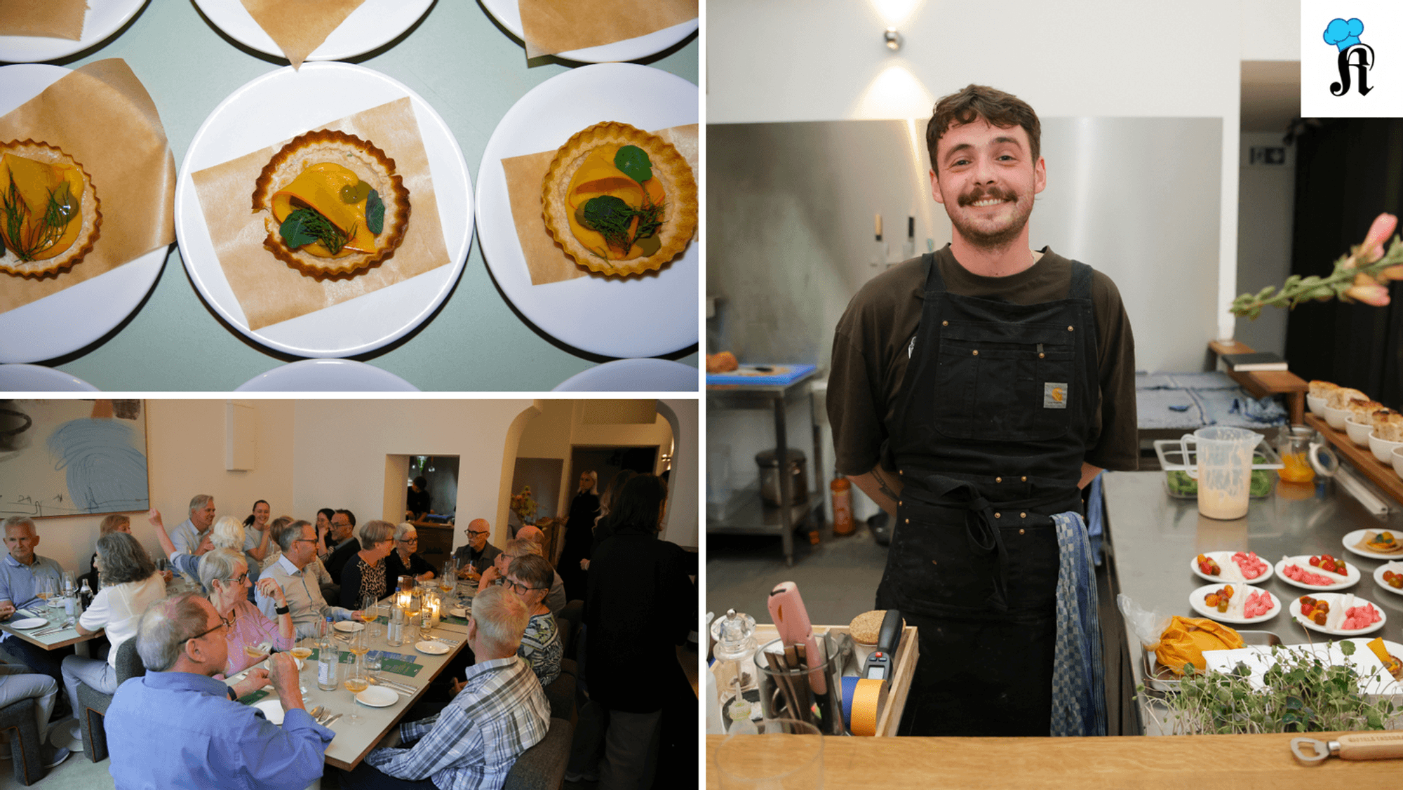 Chefkoch Sascha Bobb steht in einer offenen Küche des Restaurants Onda.