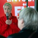 Manuela Schwesig (M, SPD), Ministerpräsidentin von Mecklenburg-Vorpommern und Spitzenkandidatin für die Landtagswahl, spricht bei einem Frauenabend im Rahmen des Wahlkampfes. In Mecklenburg-Vorpommern wird am 20.09.2026 ein neues Landesparlament gewählt.