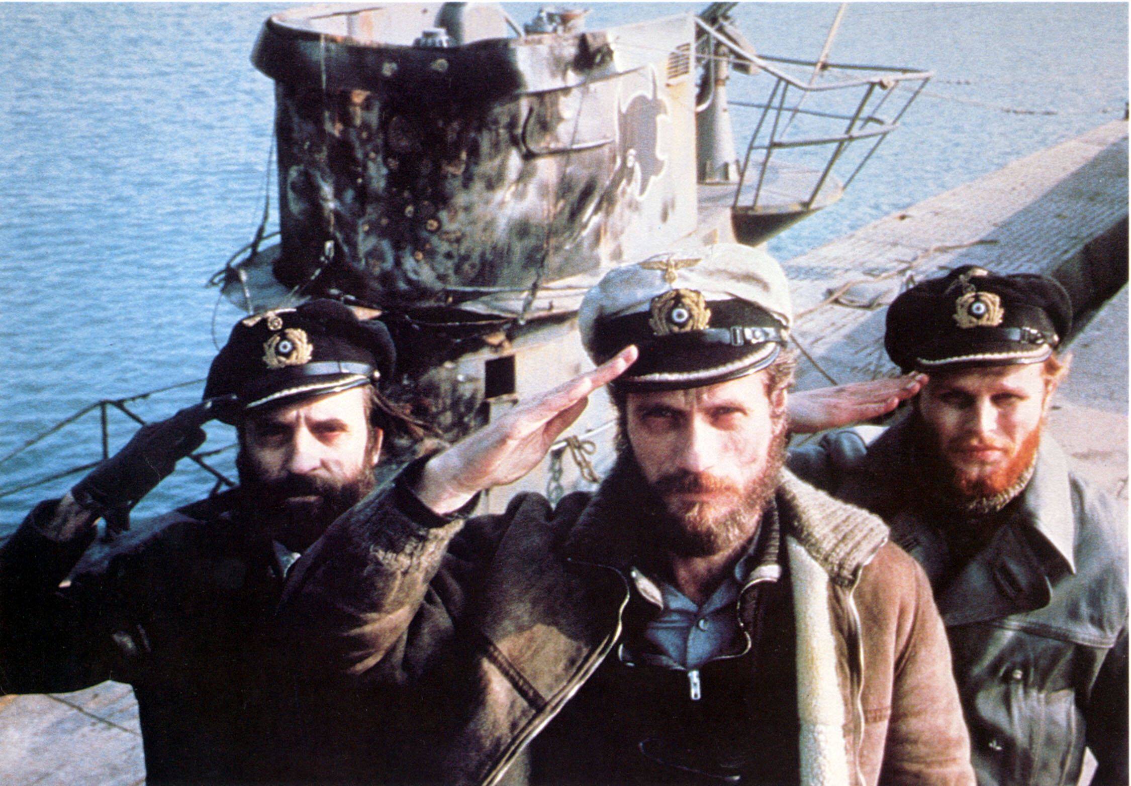 Klaus Wennemann, Jürgen Prochnow und Herbert Grönemeyer in seiner Szene aus dem Film „Das Boot“.