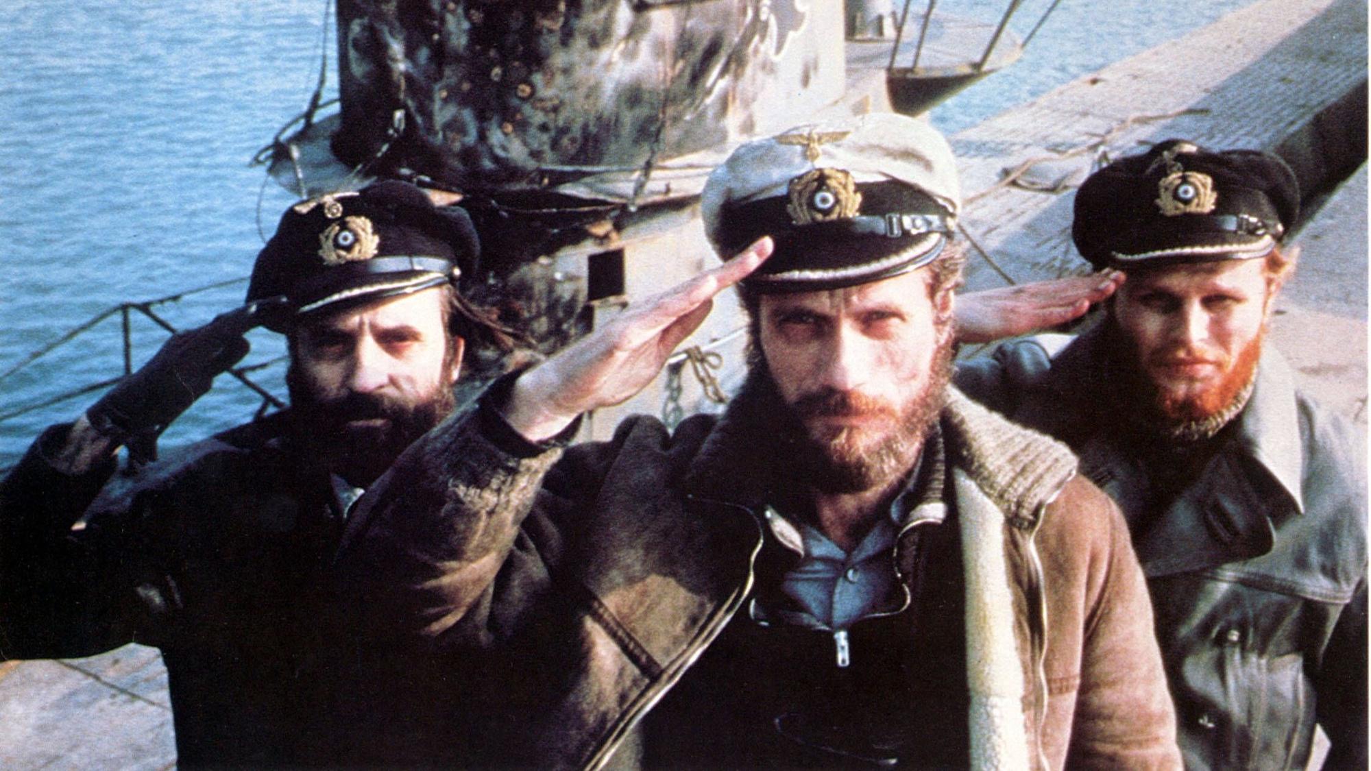 Klaus Wennemann, Jürgen Prochnow und Herbert Grönemeyer in seiner Szene aus dem Film „Das Boot“.