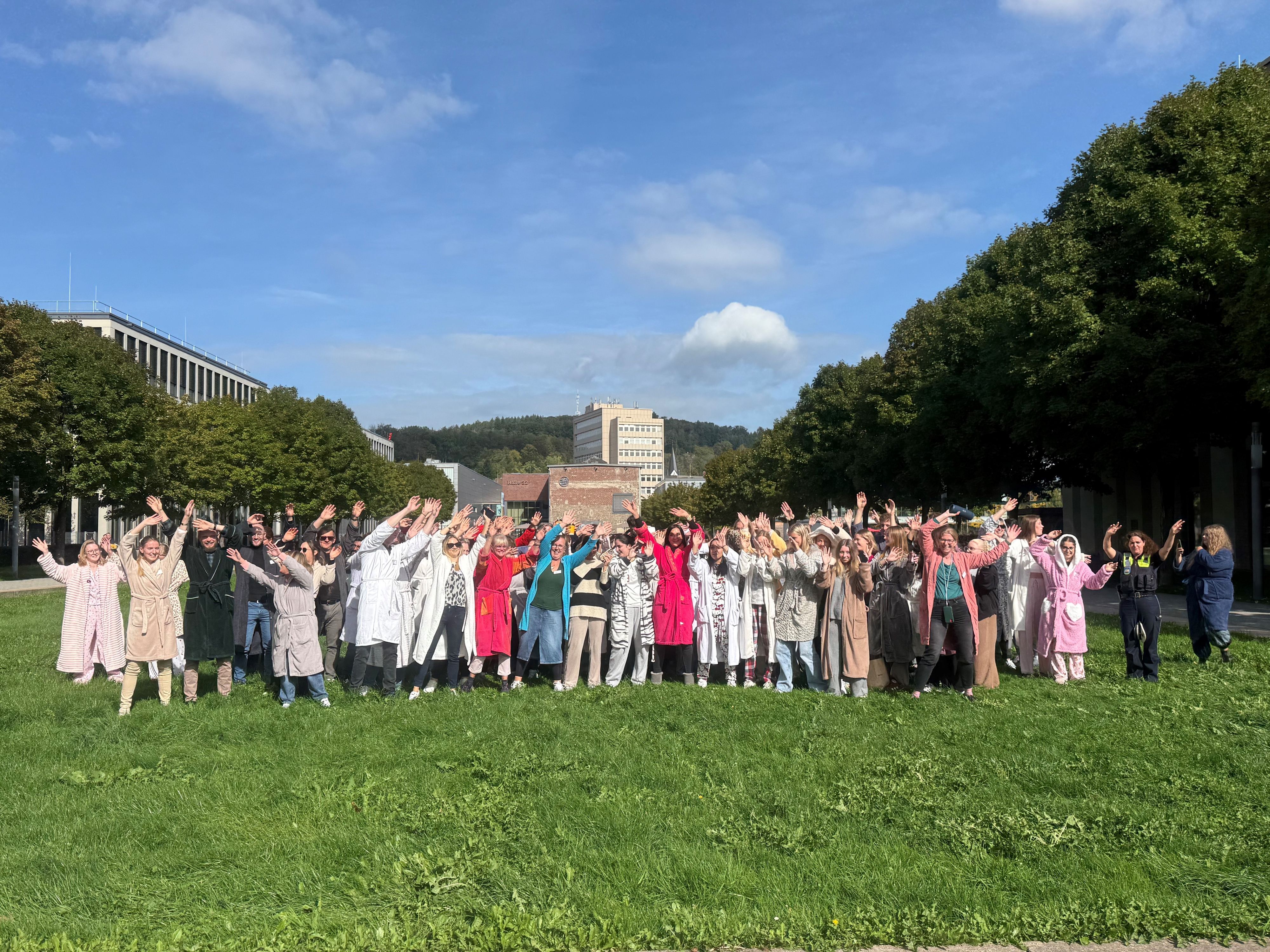 Aufmerksamkeit erregte der Flashmop zum Welt-Alzheimertag in Gummersbach.