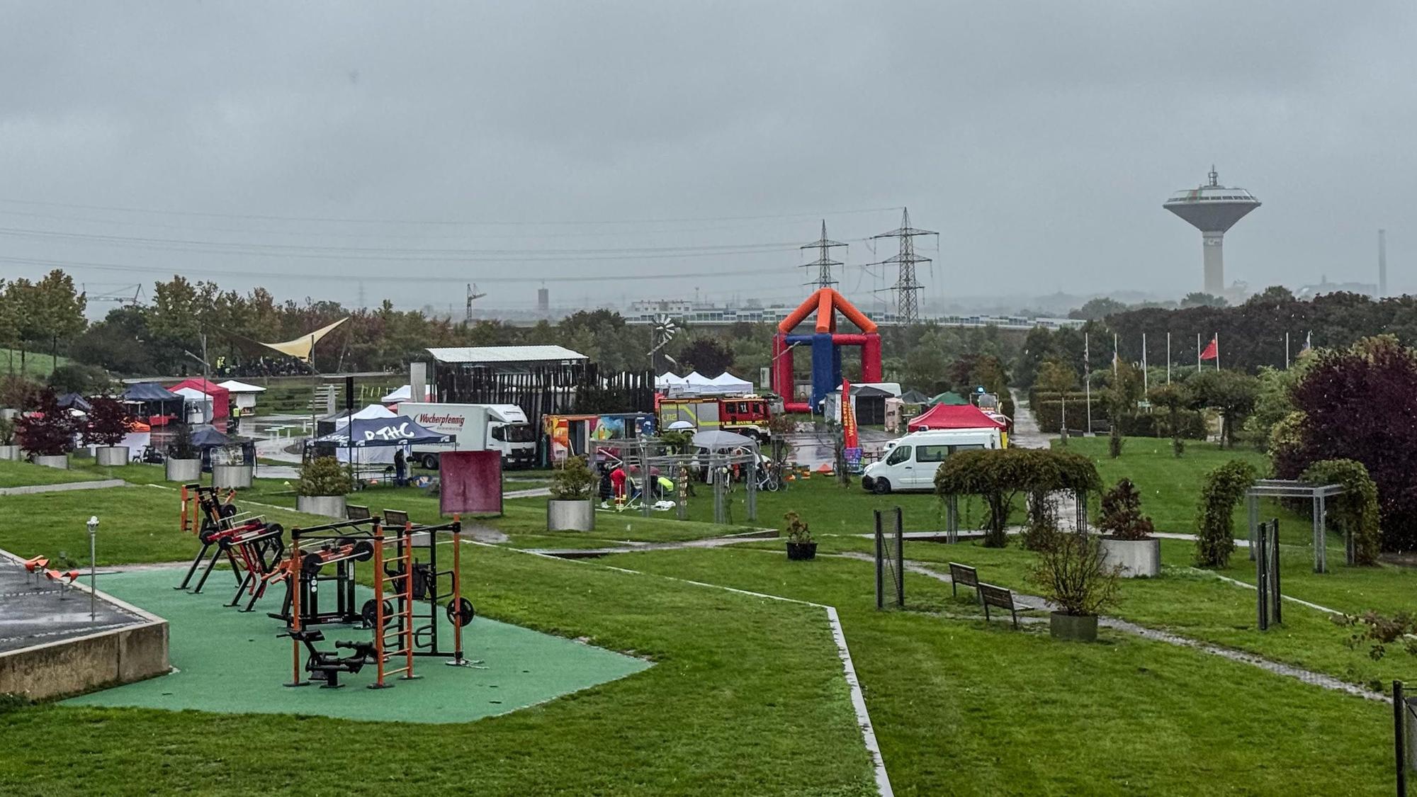 Anlässlich des Weltkindertags verwandelte sich das Parkgelände in Wiesdorf in eine große Festmeile.