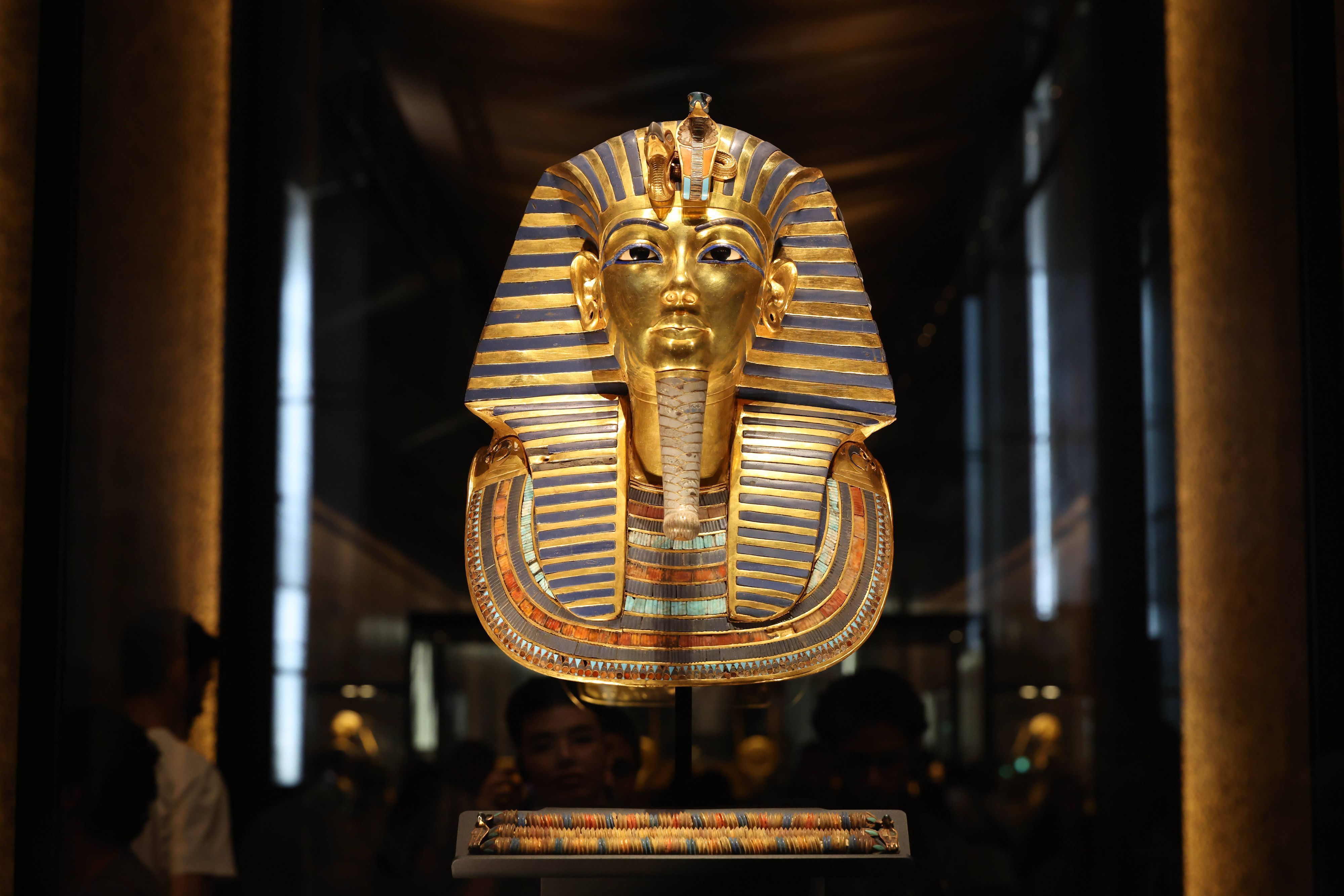 Die goldene Maske von Tutanchamuns im Großen Museum von Ägypten.