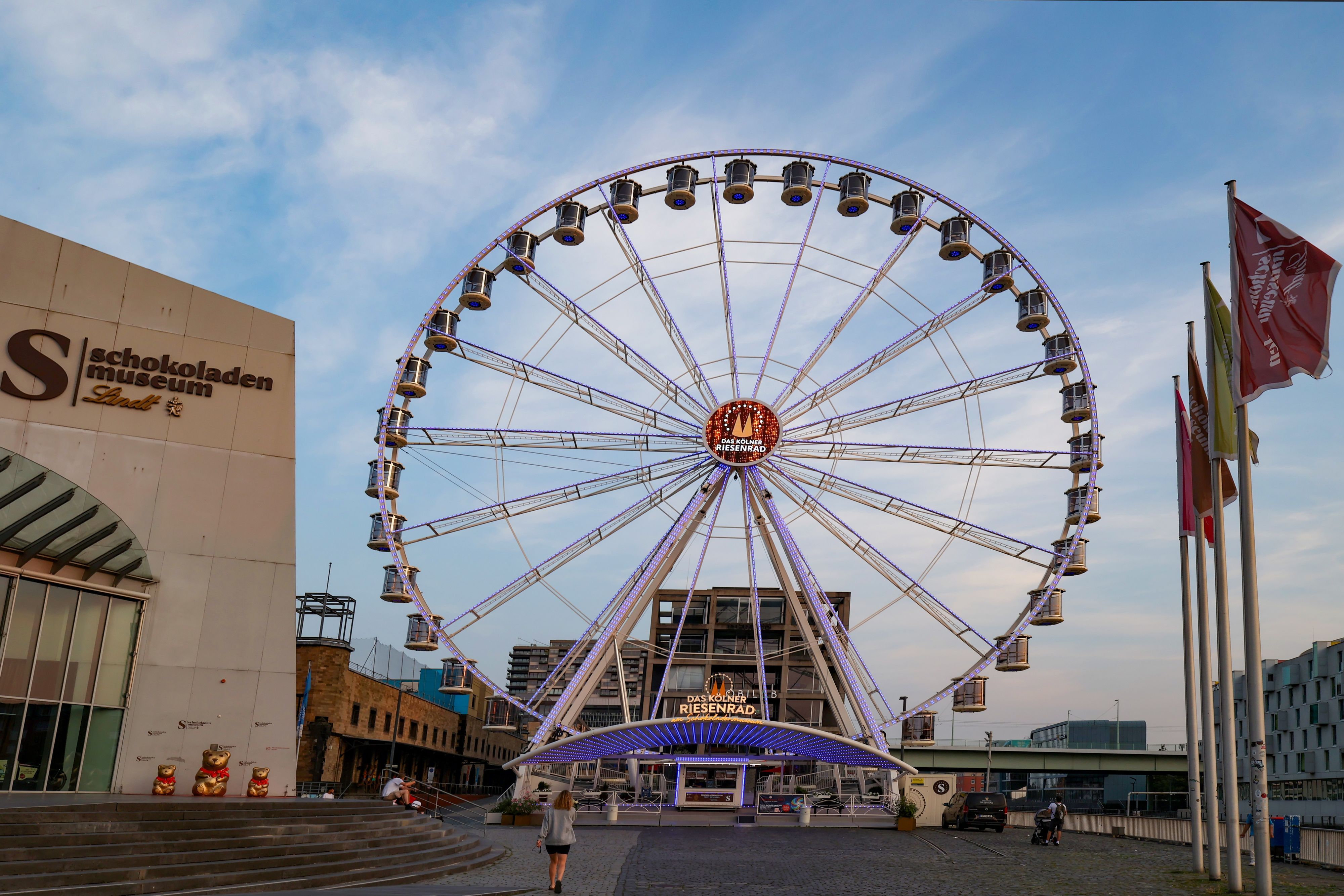 Das Riesenrad am Schokoladenmuseum.