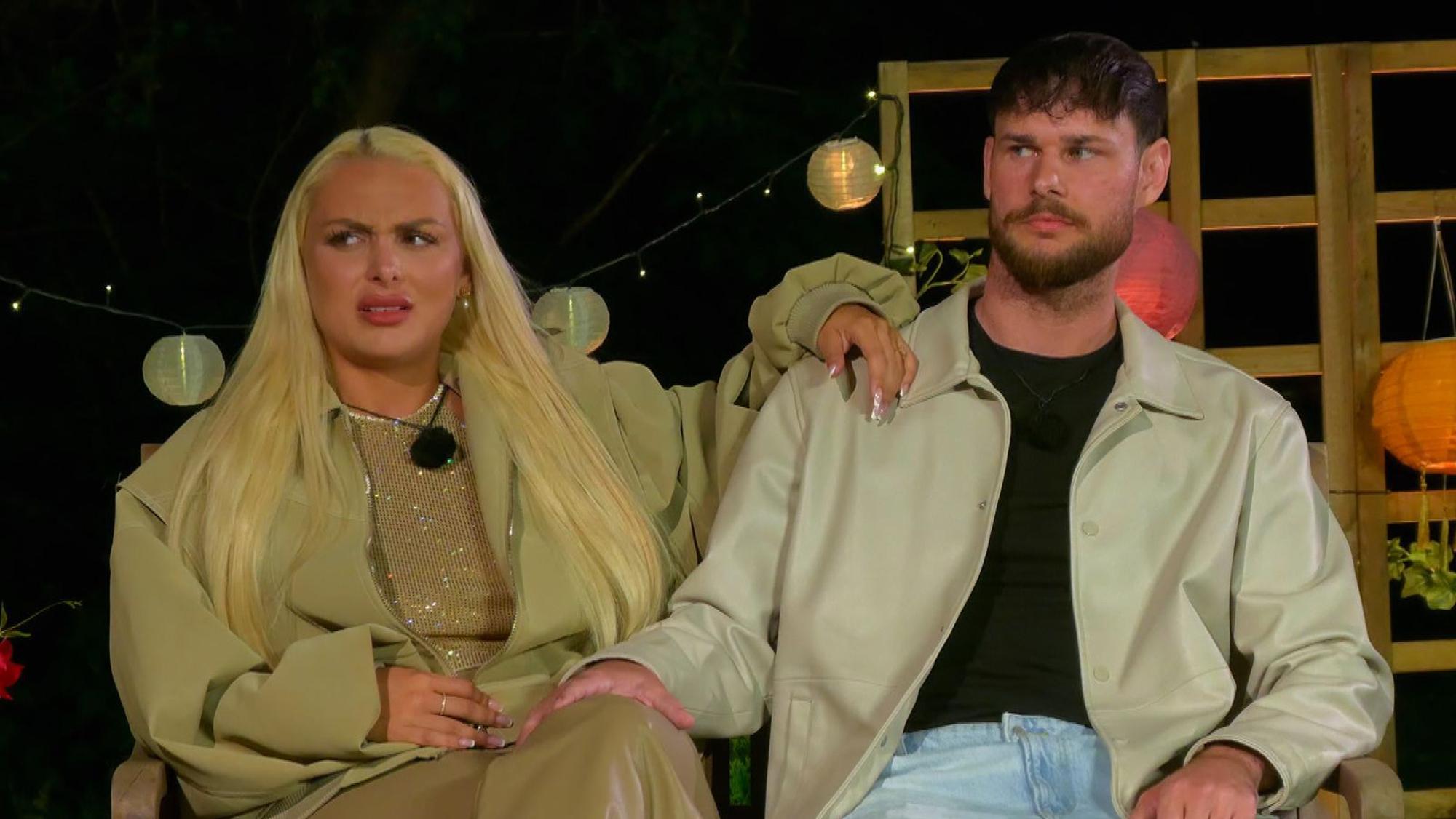 Michelle und Sandro haben bei der Nominierung die zweitmeisten Stimmen, doch die Exit-Challenge bleibt ihnen erspart. (Bild: RTL)