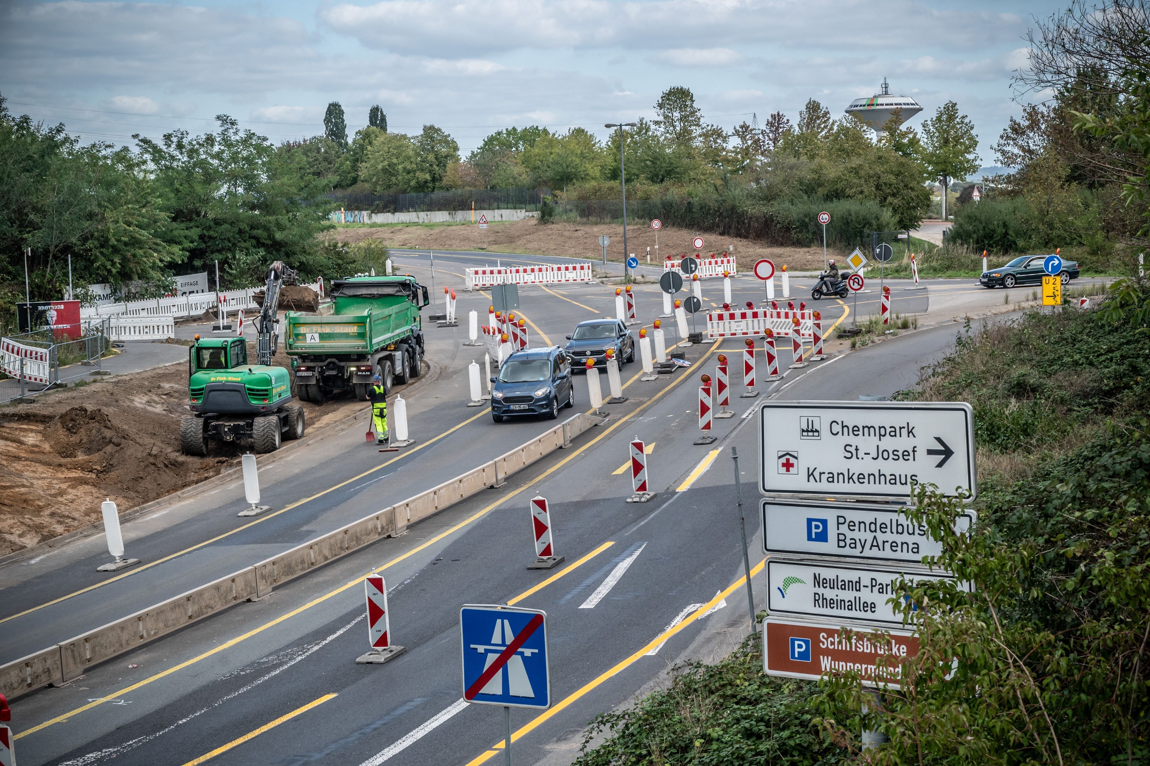 Autobahn: Turbokreisel am Kreuz Leverkusen-West wird gebaut.  Bild: Ralf Krieger