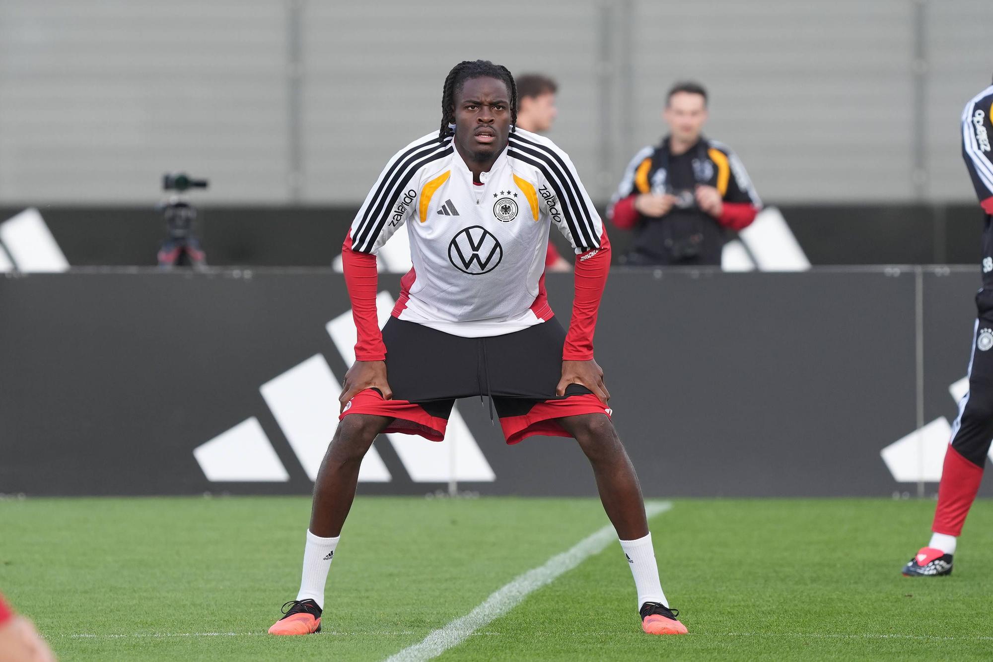 Yann Aurel Bisseck Deutschland - Herzo Base 22.09.2026: Deutsche Nationalmannschaft Nations League Vorbereitung, Home Ground, HerzoBase, World of Adidas, Herzogenaurach *** Yann Aurel Bisseck Germany Herzo Base September 22, 2026 German National Team Nations League Preparation, Home Ground, HerzoBase, World of Adidas, Herzogenaurach