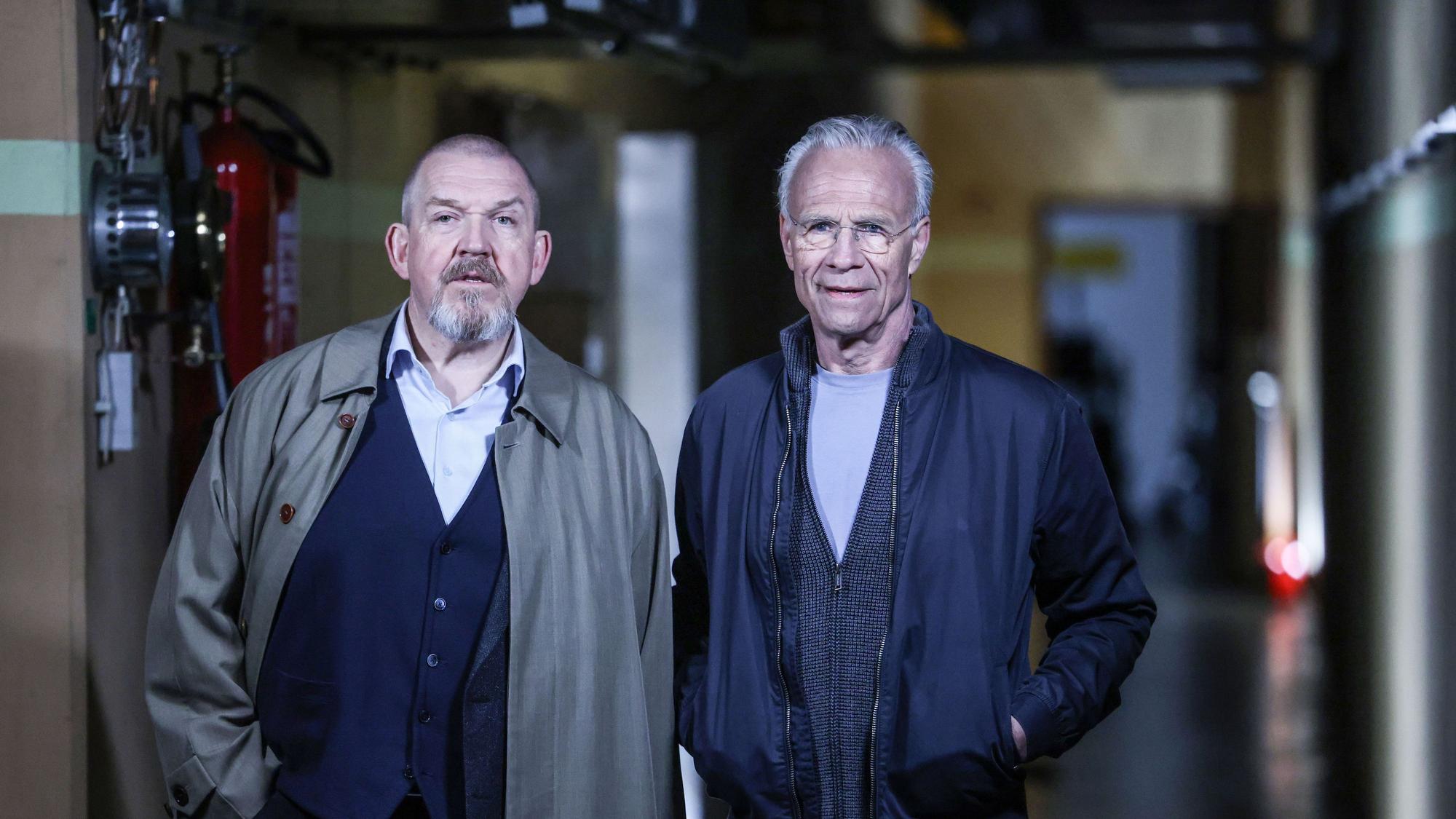 Köln: Die „Tatort“-Kommissare Max Ballauf (r:, Klaus J. Behrendt) und Freddy Schenk (l., Dietmar Bär)