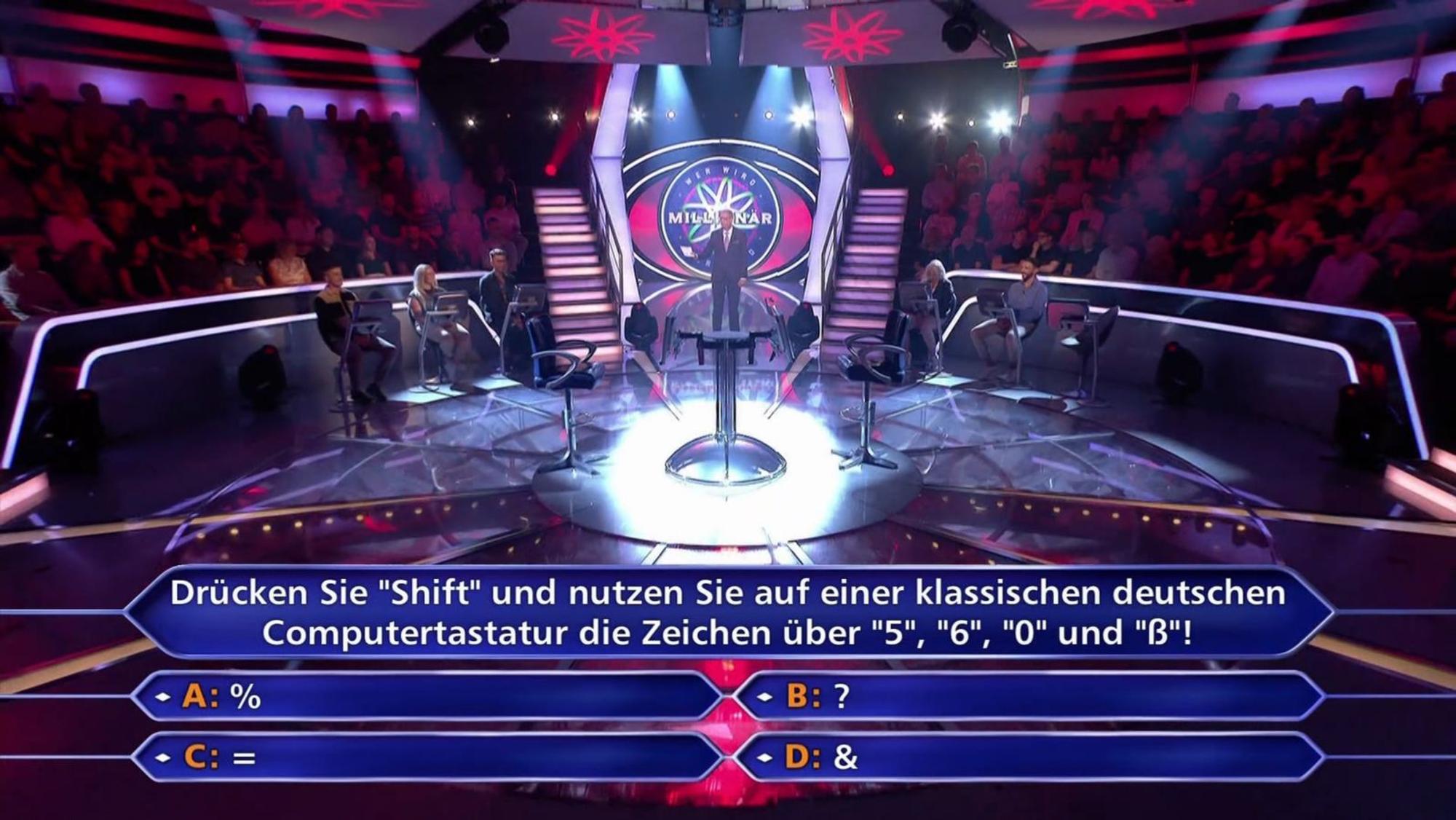 Diese Auswahlfrage stellte die Kandidaten vor unlösbare Probleme - wofür Günther Jauch vollstes Verständnis hatte: „Das weiß doch keine Sau!“ (Bild: RTL)