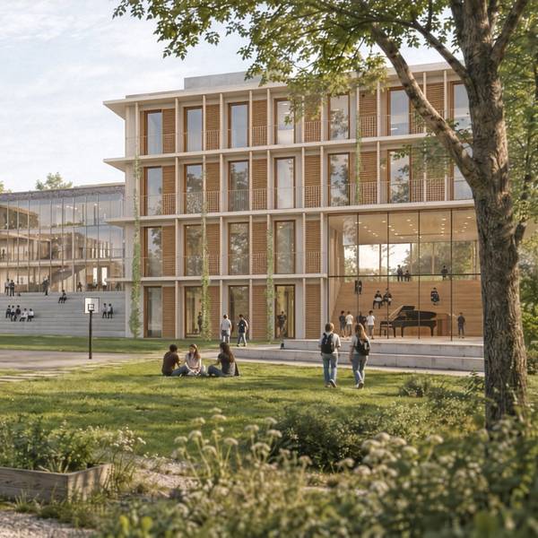 Ein Plan des Schulcampus.