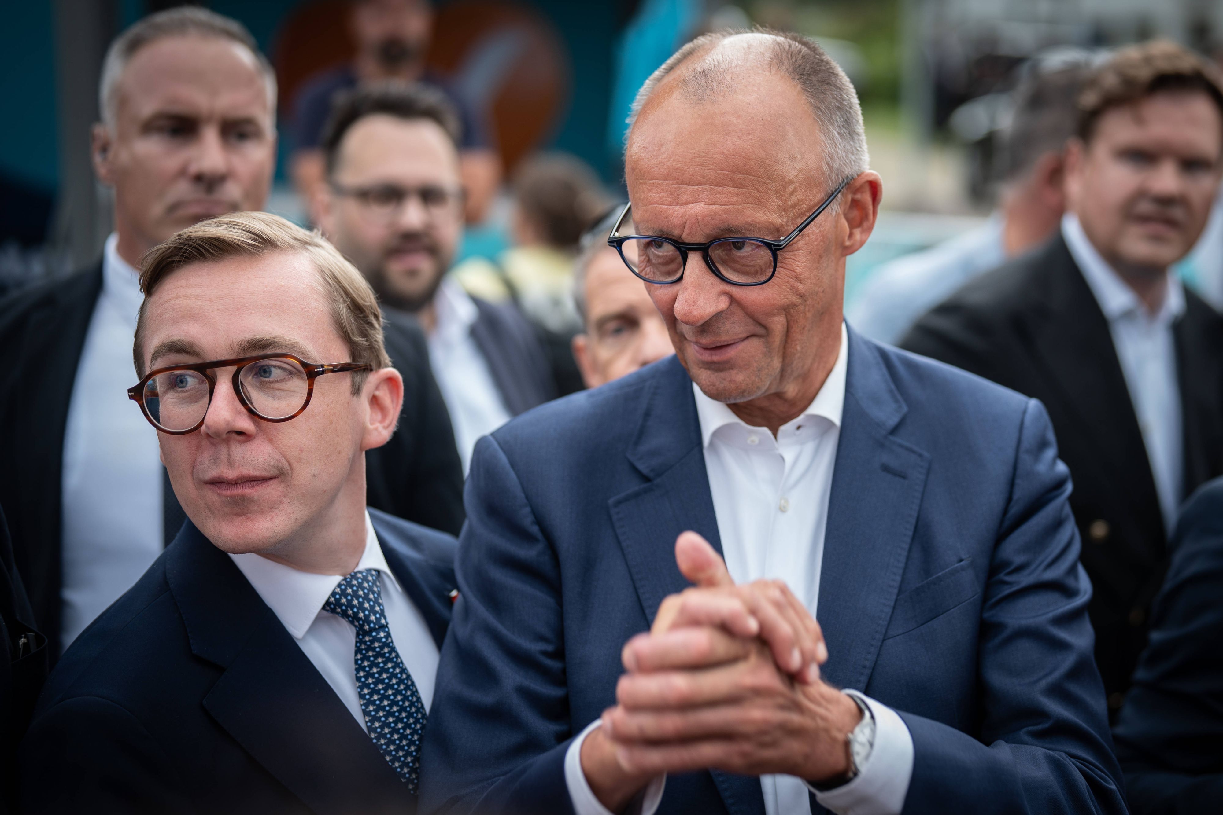 Philipp Amthor und Bundeskanzler Friedrich Merz