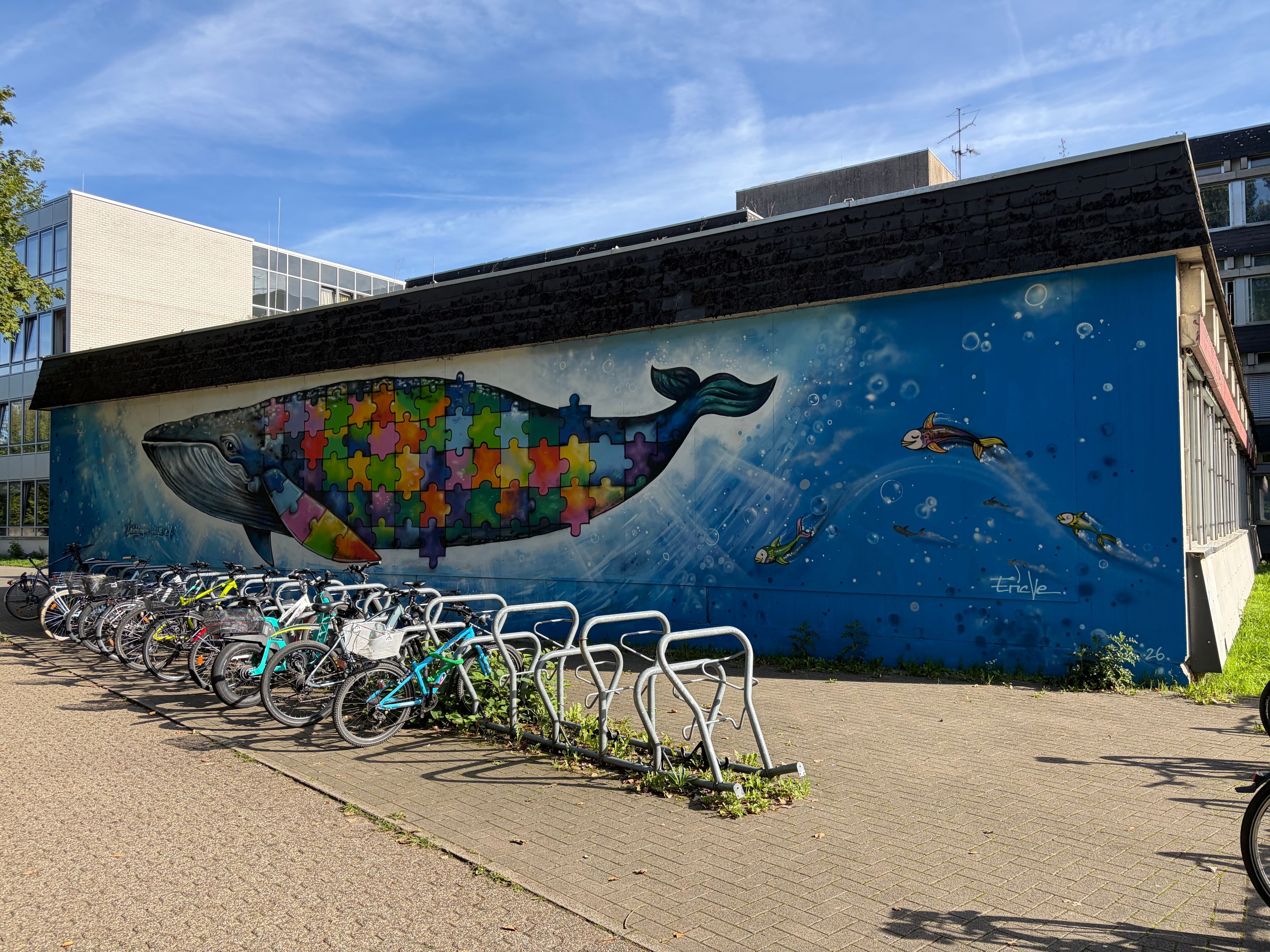 Der Schulhof des Städtischen Gymnasiums ist Teil des Geländes, auf dem das neue Schulzentrum entstehen soll.