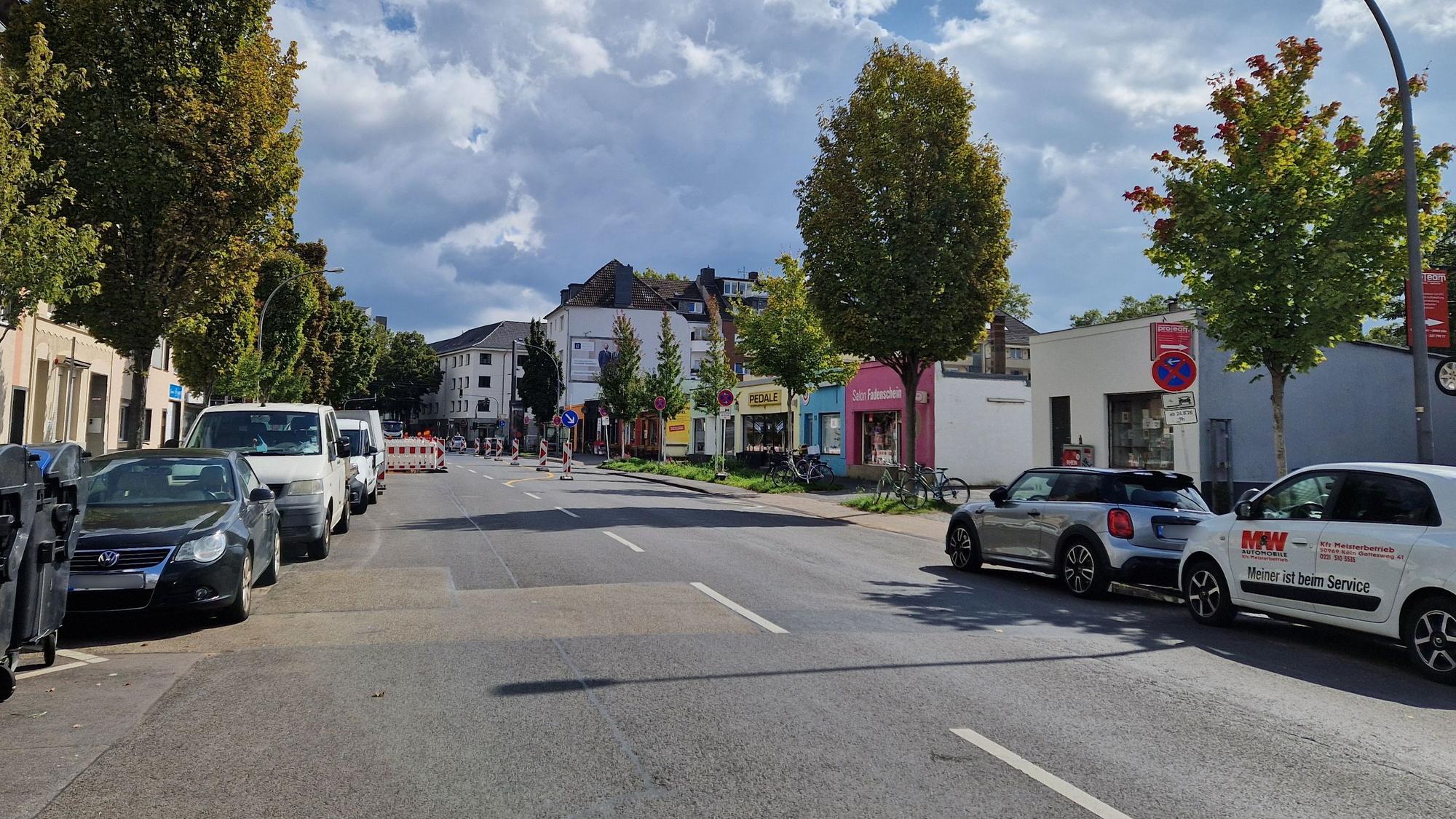 Die Straße Gottesweg in Köln-Zollstock