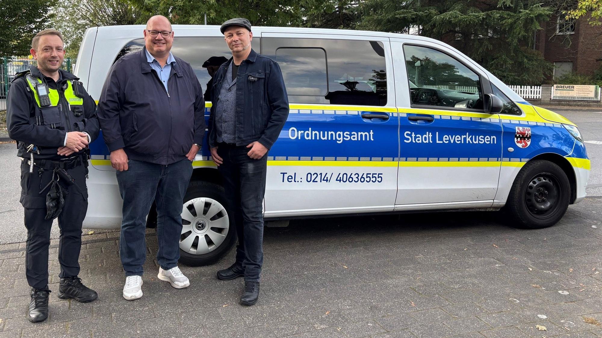 OB Stefan Hebbel mit Stefan Grawe und Marcus Richter