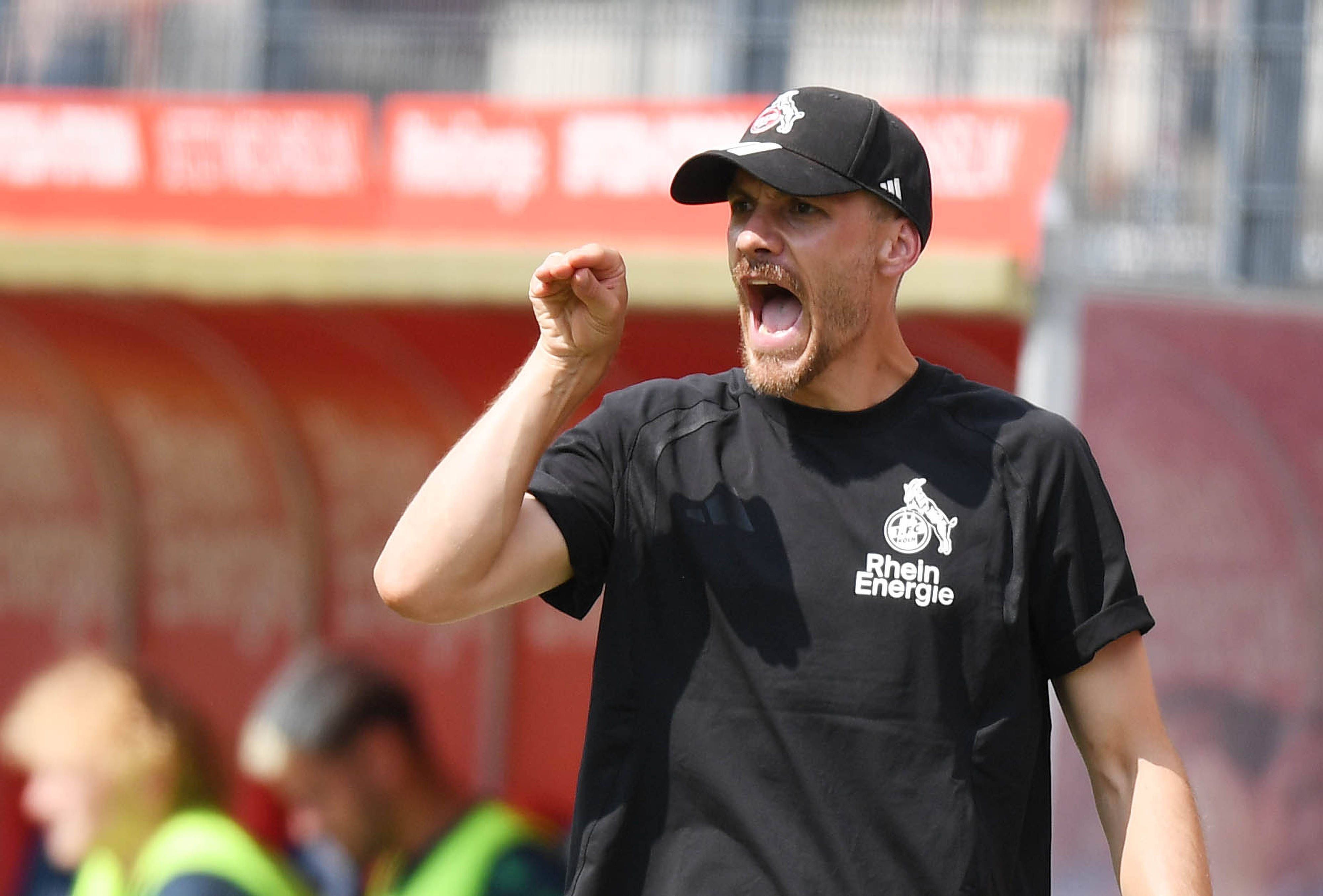 16.08.2026, xophax, Fussball Regionalliga West. 1.FC Koeln, Franz Kremer Stadion : 1.FC Köln II gegen FC Gütersloh. Trainer Manuel Hartmann  1.FC Köln  Koeln *** August 16, 2026, xophax, Regional League West 1 Soccer, 1. FC Köln, Franz Kremer Stadium, 1. FC Köln II vs. FC Gütersloh, Coach Manuel Hartmann, 1. FC Köln, Cologne