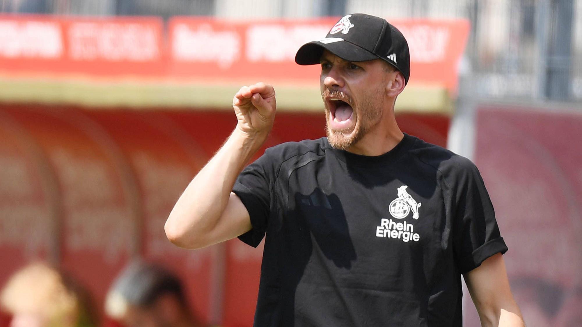 16.08.2026, xophax, Fussball Regionalliga West. 1.FC Koeln, Franz Kremer Stadion : 1.FC Köln II gegen FC Gütersloh. Trainer Manuel Hartmann 1.FC Köln Koeln *** August 16, 2026, xophax, Regional League West 1 Soccer, 1. FC Köln, Franz Kremer Stadium, 1. FC Köln II vs. FC Gütersloh, Coach Manuel Hartmann, 1. FC Köln, Cologne