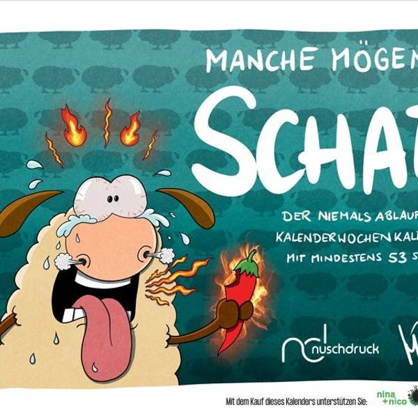 Das Bild zeigt das Titelblatt des neuen Kalenderwochenkalender des Cartoonisten Michel Ley.